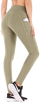 IUGA High Waist Yoga Pants with Pockets, Tummy Control, Workout Pants for Women 4 Way Stretch Yoga Leggings with Pockets