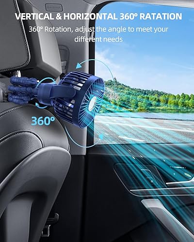 Miniatura 4 de KIDEE Ventilador portátil para cochecito de bebé, mini ventilador de bebé con clip, pantalla LED, trípode flexible giratorio de 360, ventilador de