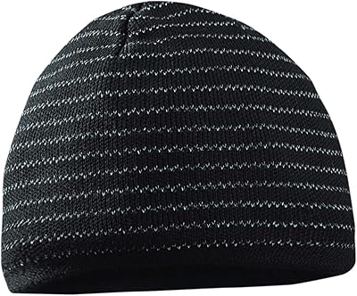 OccuNomix LUX-MBRB-BK Multi-Banded Reflective Knit Beanie, One Size Fits Most, Black