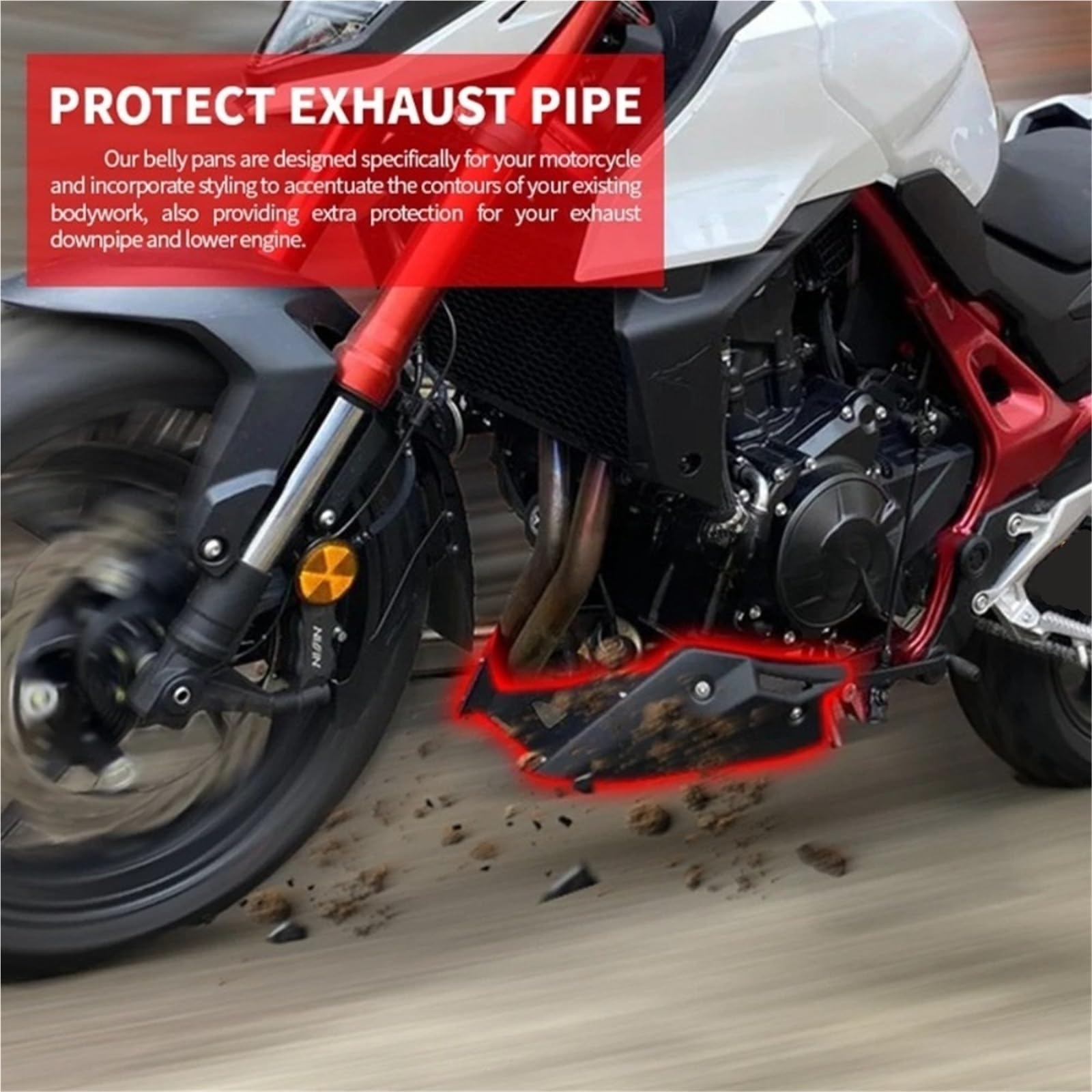 Deflector Aire Compatible con Honda CB750 CB 750 Hornet 2023 2024 2025, Protector Inferior del chasis del Motor para Motocicleta, Placa de Acabado Decorativa(Black)