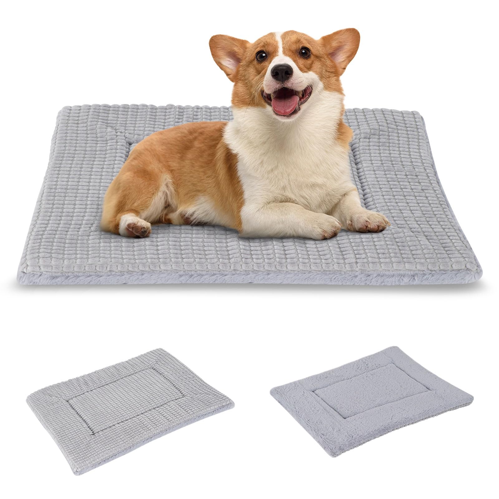 BVAGSS Cuscino per Cane Reversibile, Ultra Morbido Materassino Lavabile, Ortopedico Letto per cani Cuscino Cane Memory Foam Suave y Cálido XH079 (76x50x4cm,Grey)