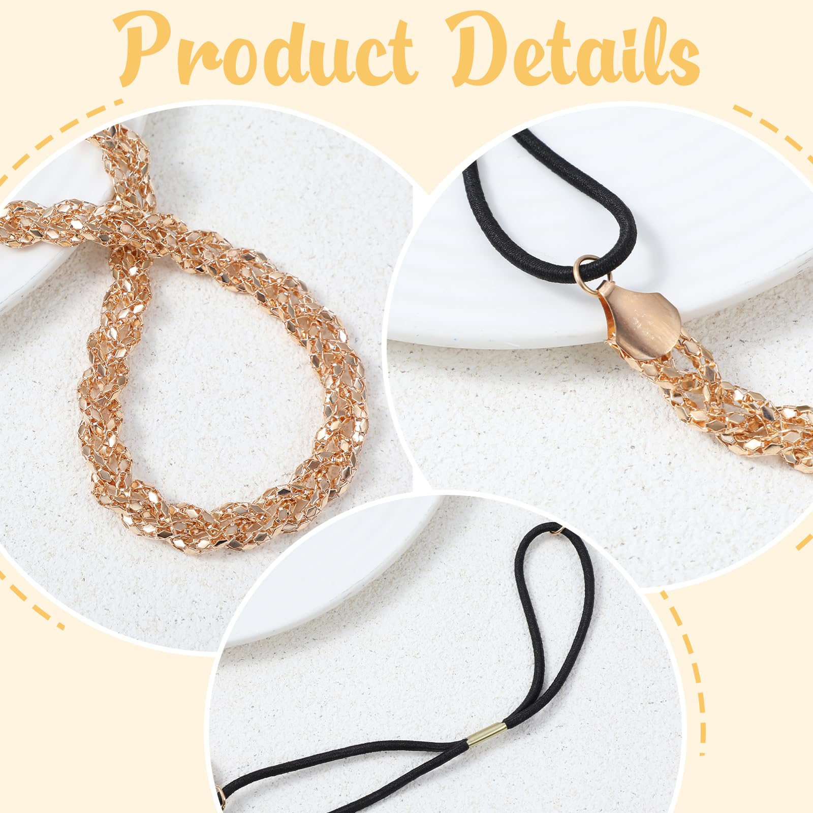 Xindojuz 2 PCS Rhinestone Headband - Image 3