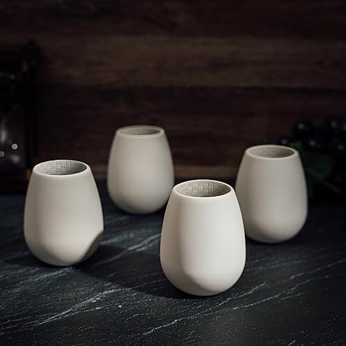 Miniatura 4 de Juego de 4 vasos de silicona irrompibles para vino, agua, cócteles, copas de champán para fiestas, campamento, playas, barcos, color blanco