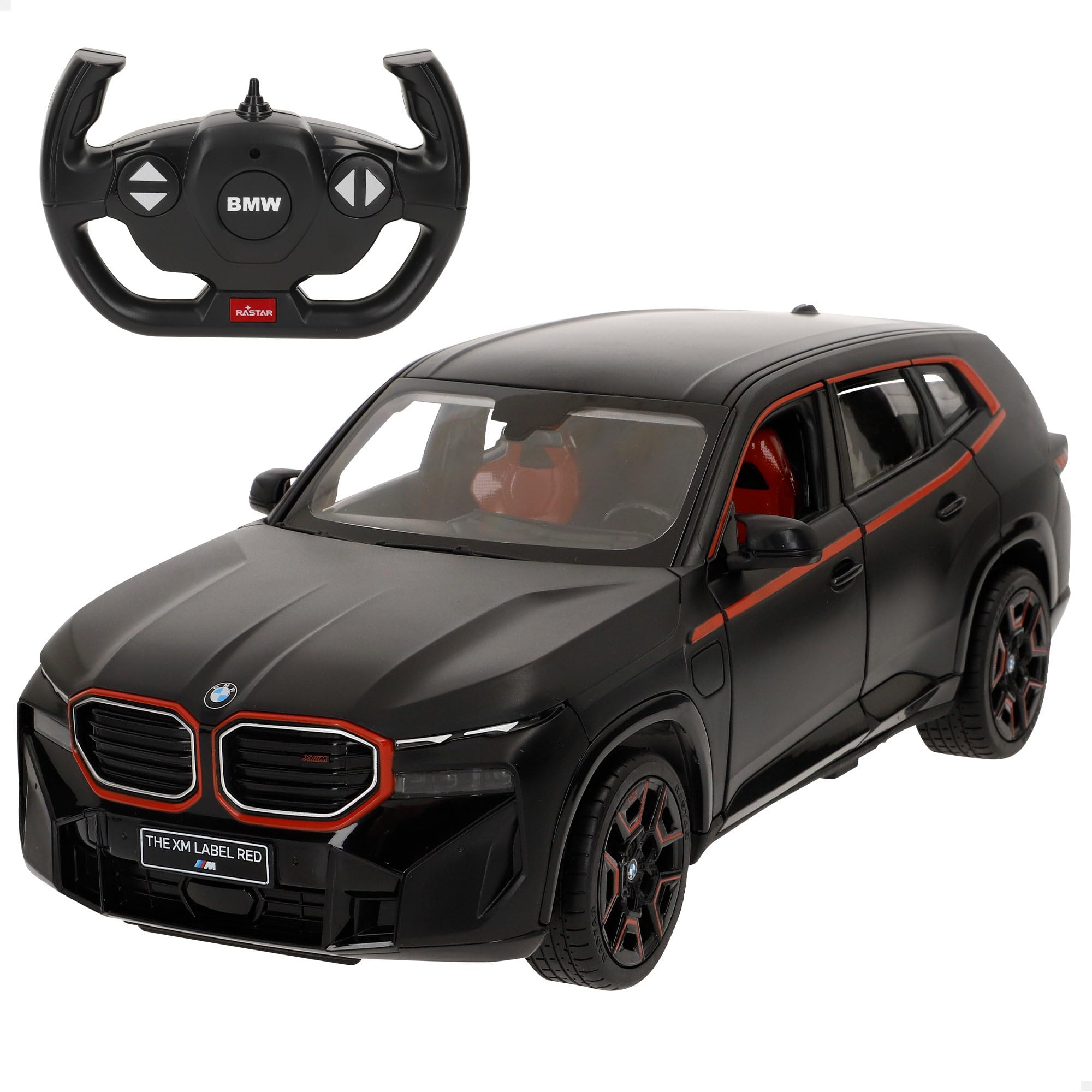 ColorBaby RASTAR BMW XM samochód zdalnie sterowany, skala 1:14, oficjalna replika, pilot zdalnego sterowania 2,4 GHz, ręczne drzwi na zawiasach, samochody, kolekcja, dla kolekcjonerów i dzieci od 6