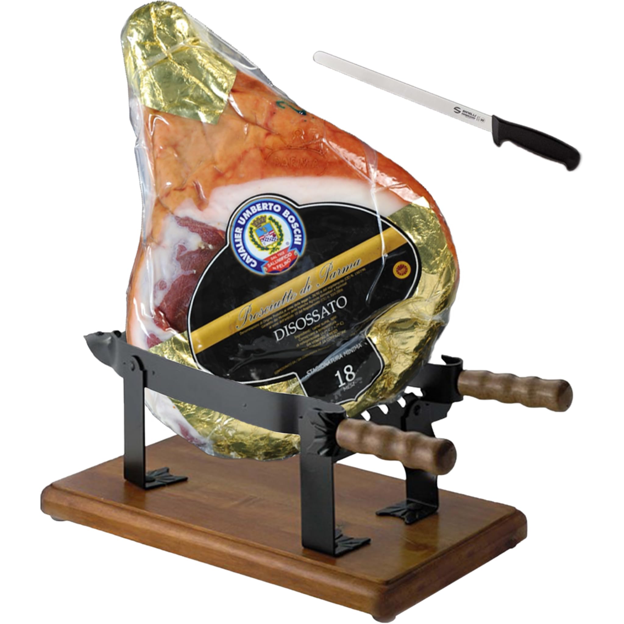 Jambon de Parma Aop (Cav. U. Boschi) Entiér, desosse étau pour jambon couteau pour le jambon