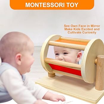 Montessori Draaiende Trommel - Sensorisch Speelgoed Voor Baby's - Geschikt Voor 0-6 & 6-12 Maanden - Educatief Peuterspeelgoed Vanaf 1 Jaar