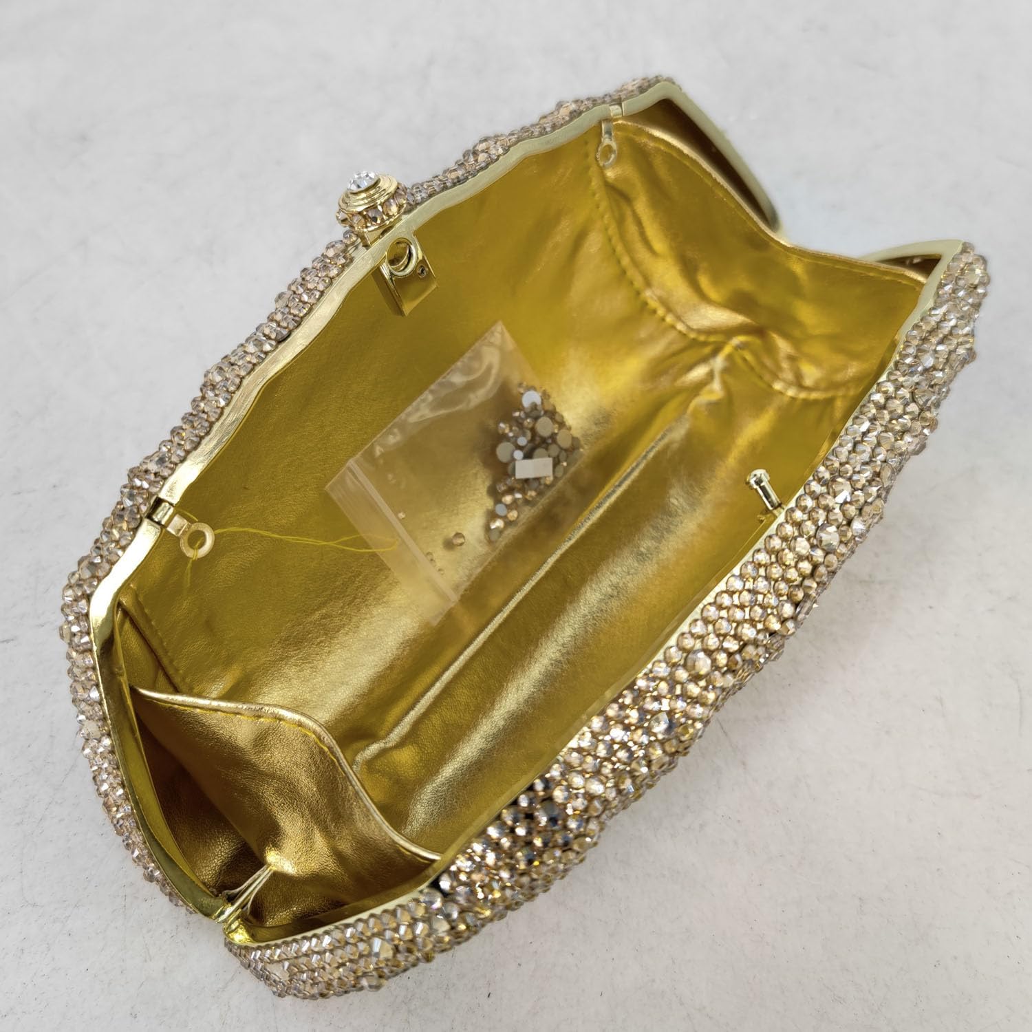 Boutique De FGG Pochette da donna con strass, mini borsetta da sera, per feste, balli studenteschi