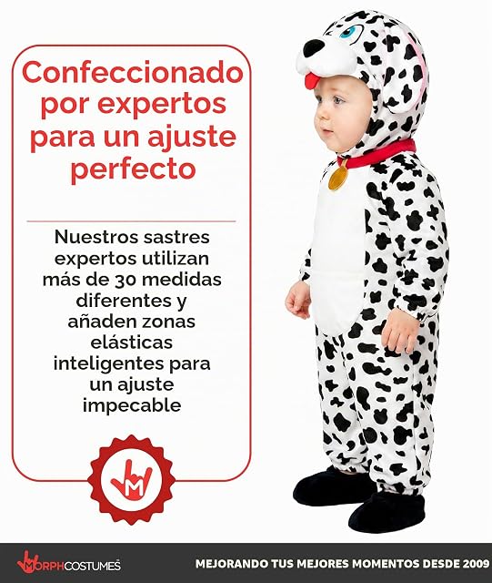 Foto 4 de 7 de Morph Disfraz Dalmata Bebe, Disfraz Perro Halloween Bebe, 3-4 años
