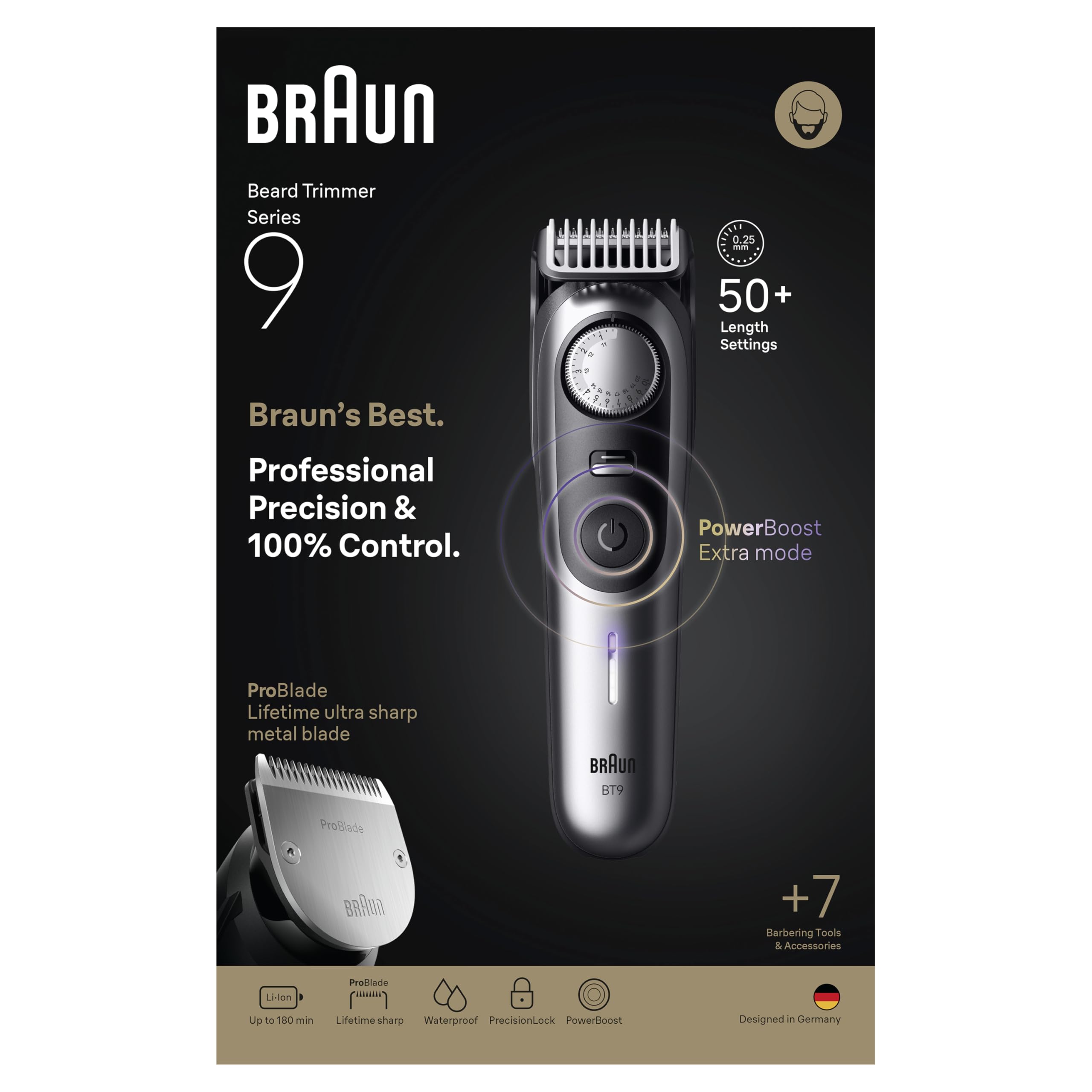 Braun Series 9 – Barber Clippers + 7 Hairdressing Tools