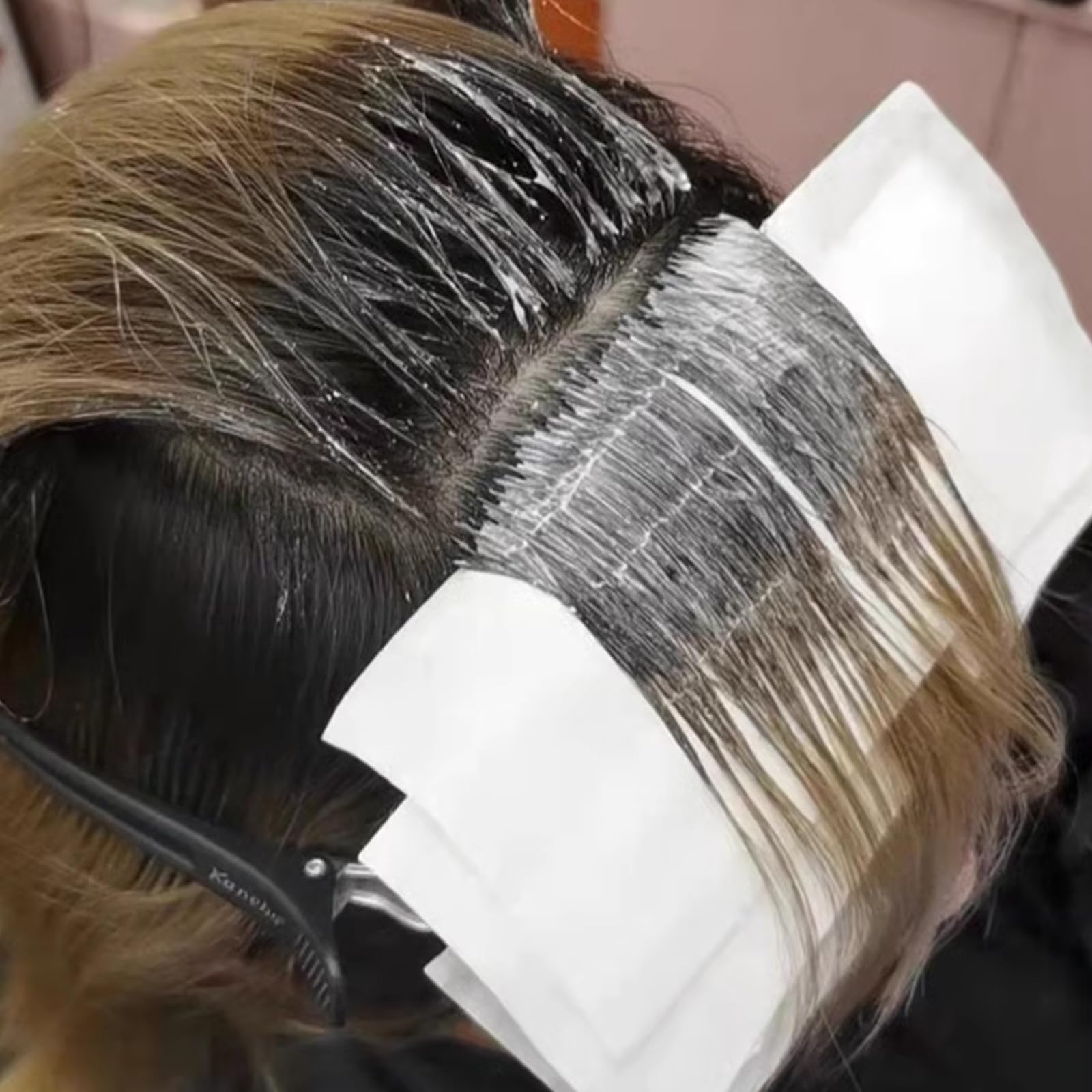 Juego de papel permanente para el pelo, papel de encaje ultrafino, 200 unidades