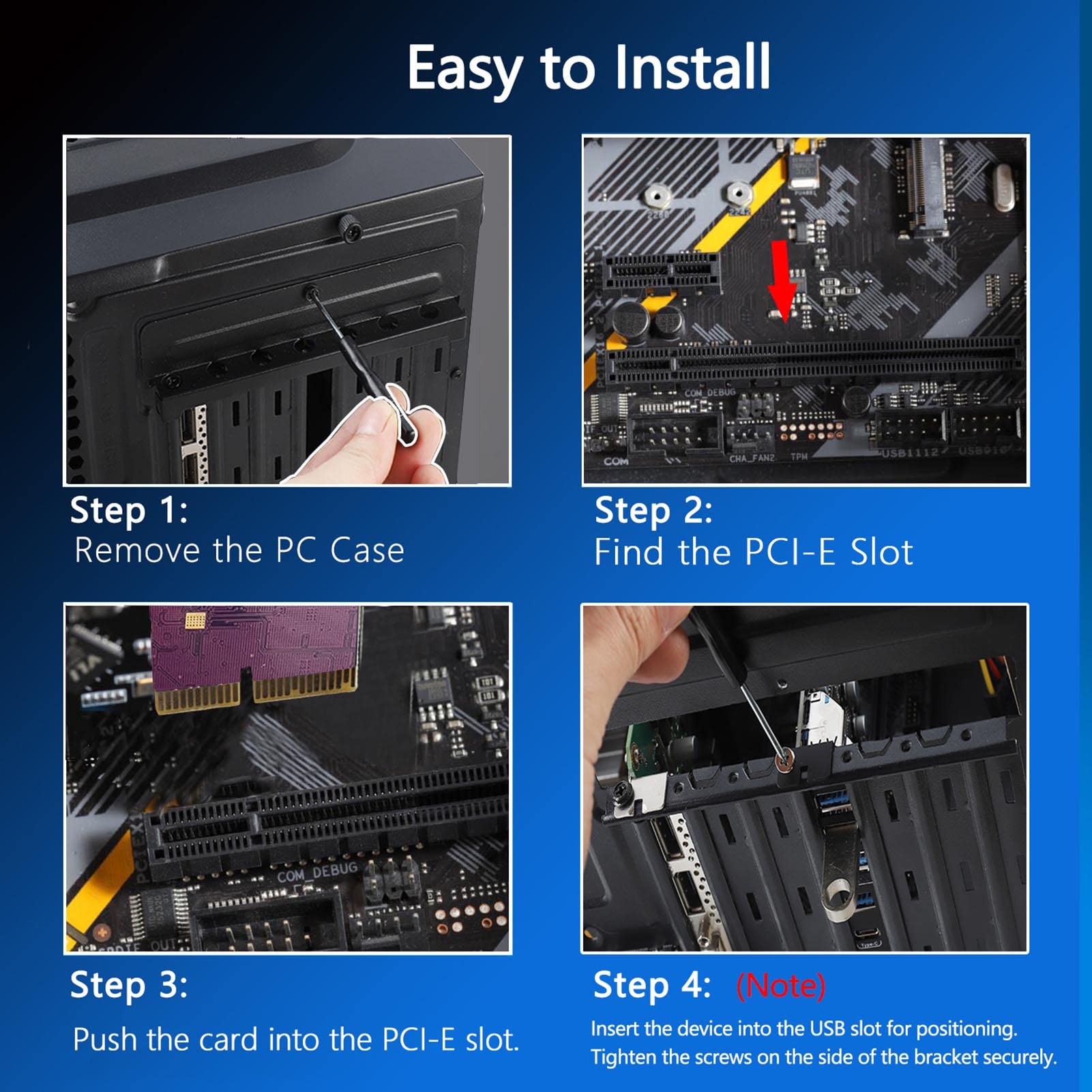 Tarjeta de expansión PCIe a USB 3.0 de 7 puertos (2 puertos USB tipo C y 5 puertos USB tipo A), convertidor interno Tarjeta de expansión PCI Express para tarjeta de PC de escritorio, compatible con 6