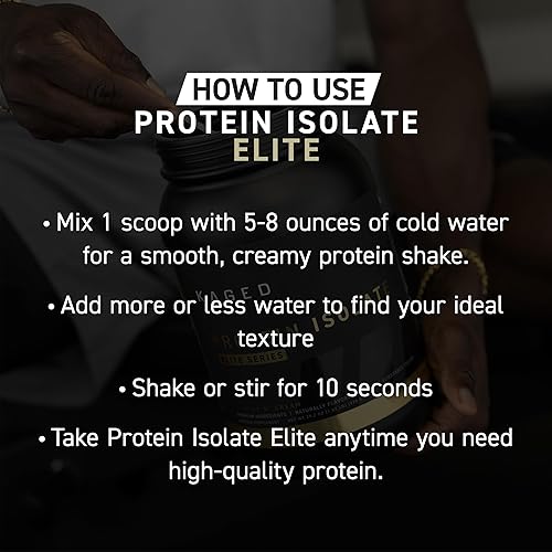 Miniatura 9 de Kaged Protein Powder Elite Mezcla 100% aislada de suero de leche, caseína y mezcla de proteínas de leche para la recuperación y el desarrollo