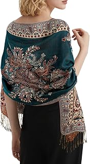 Fall Pashmina Shawl Wraps for Women Evening Dresses Elegant Soft Rave Scarf Festival Reversible Men Scarves