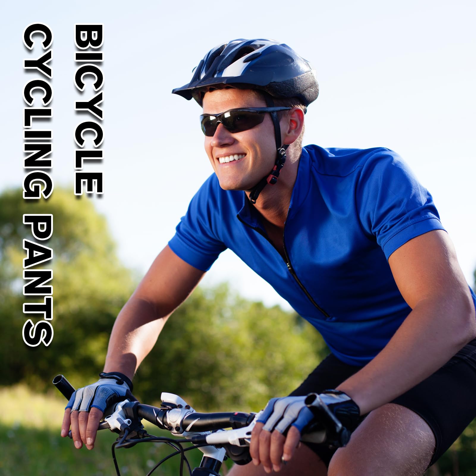Pantaloncini Ciclismo Uomo - Salopette Ciclismo Uomo con Fondello Gel 20D, Tessuto Poliestere Abbigliamento MTB E Strada Accessori Bici.