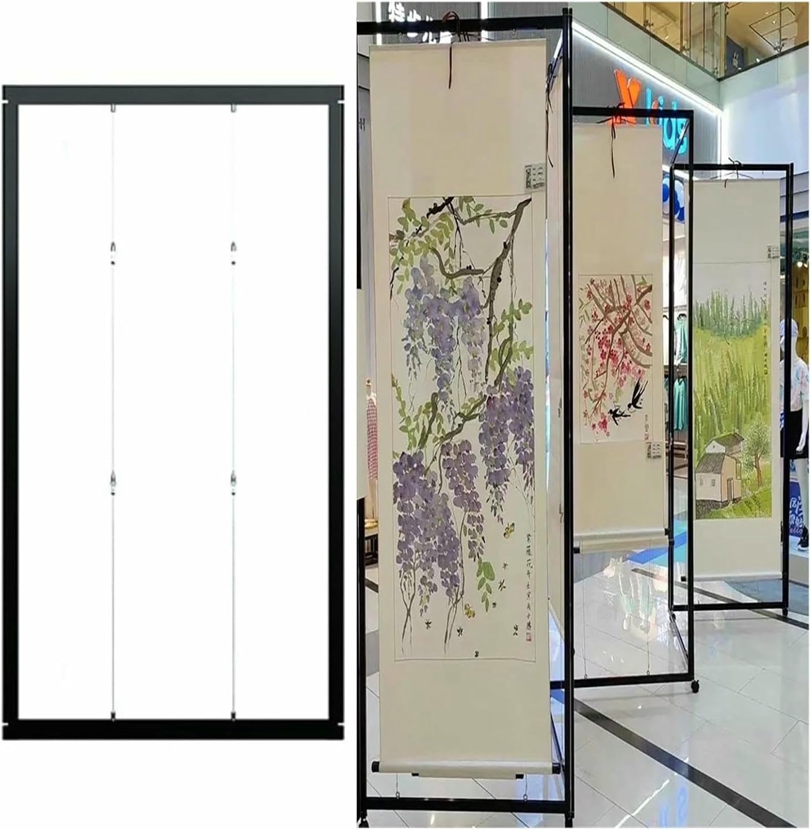 SWENEEN Folding Rack Art Metal For Fairs Gallery Booths,1pc-120x250(47.2x98.4in)
