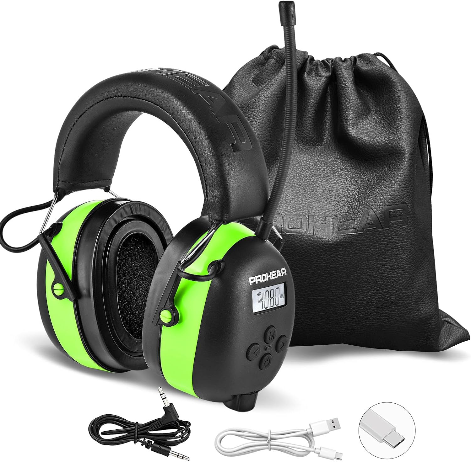 PROHEAR 033 Gel Ear Pads AM FM Bluetooth Radio Headphones...