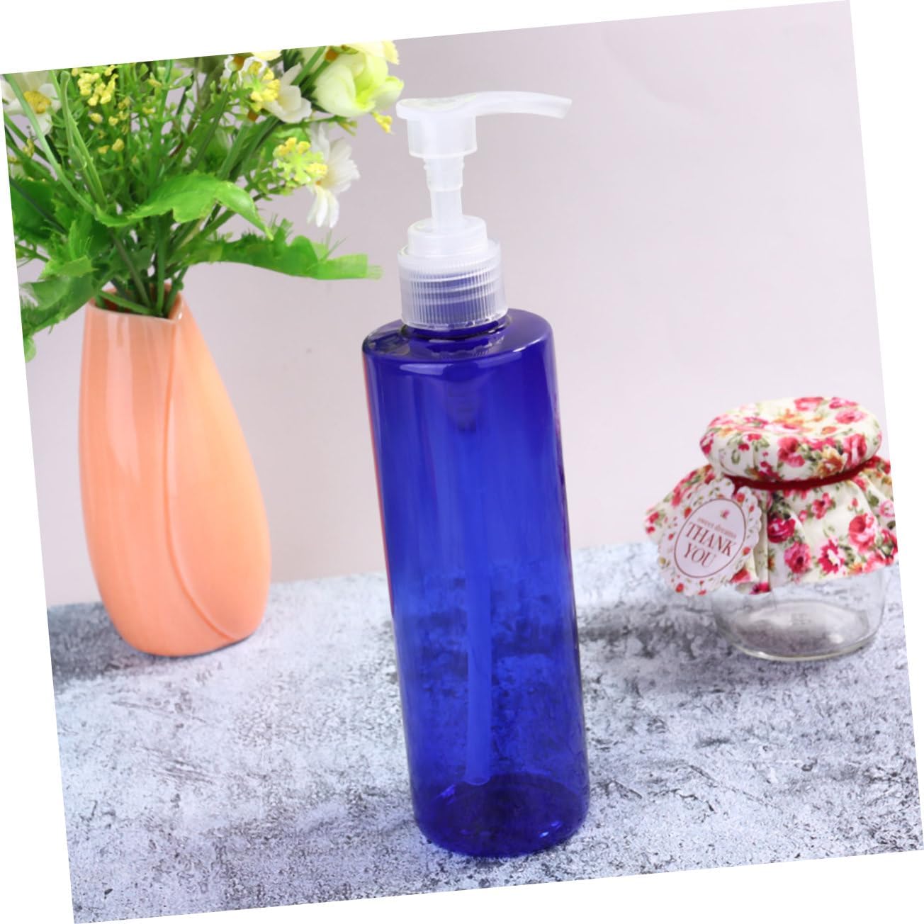 6Pcs 250ml PET Pump Bottles for Shampoo and Liquid Soap, Blue image 3