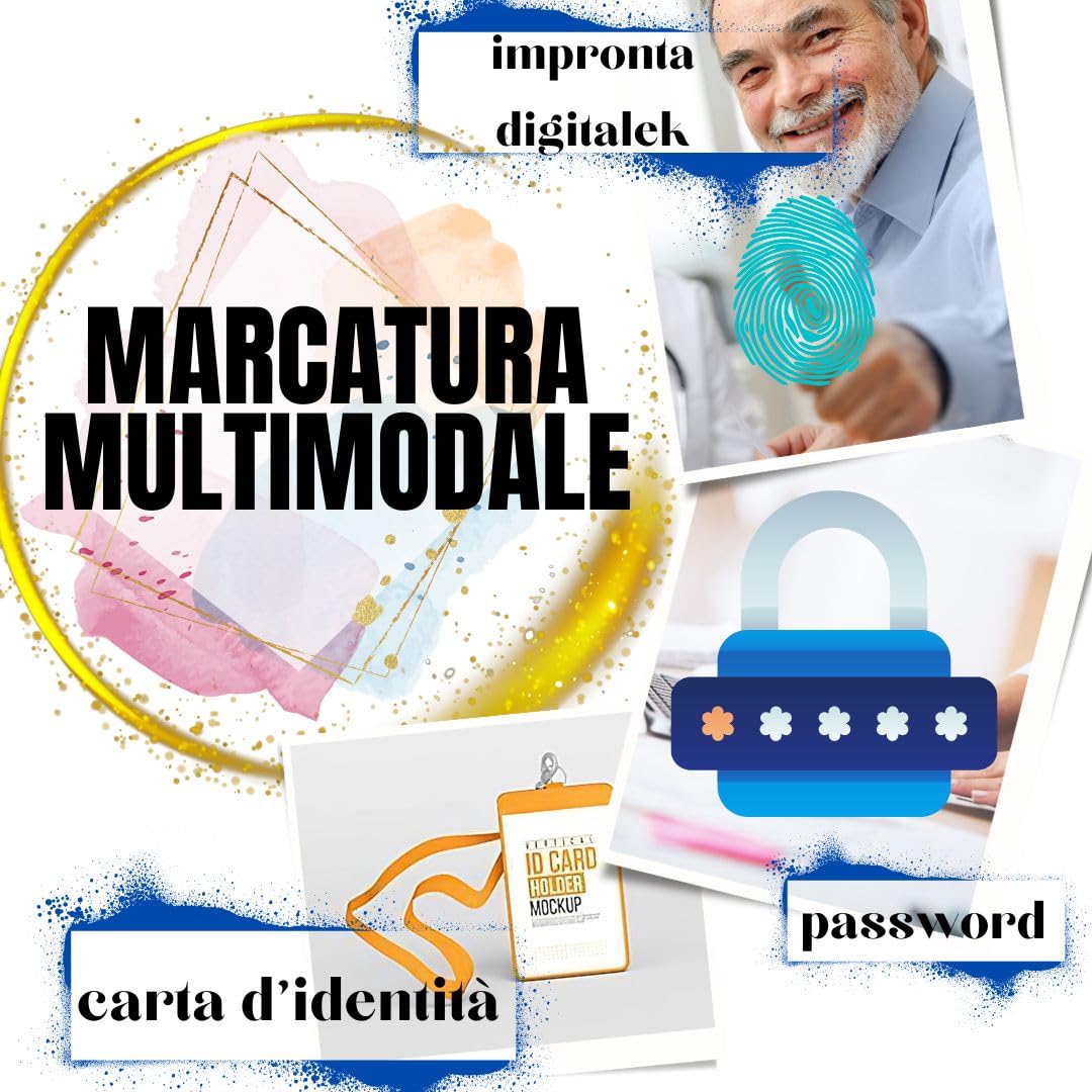 Rilevatore Presenze Dipendenti Biometrico，detrarre l'ora di pranzo， con verifica delle presenze tramite impronta digitale e lettore