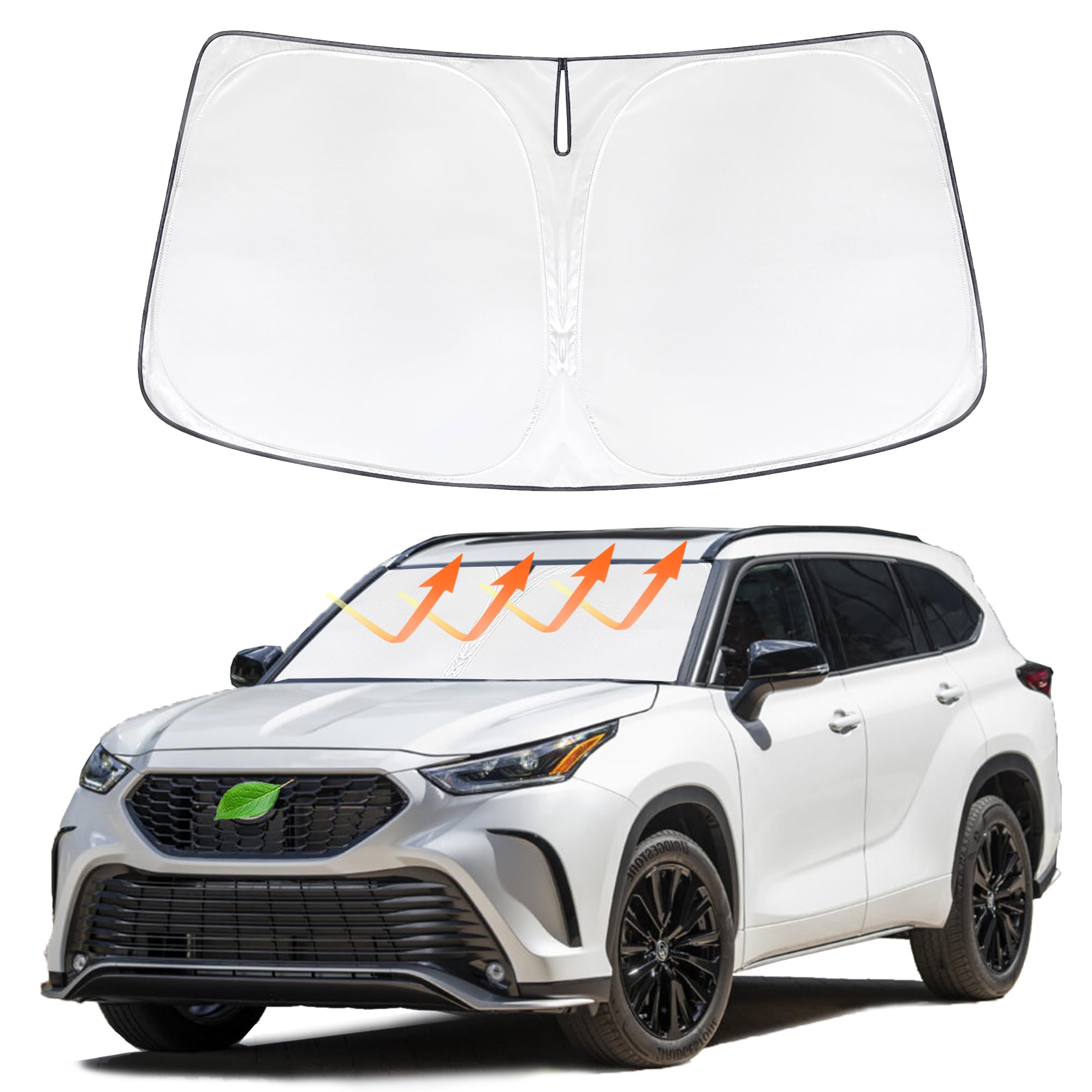 Amazon.com: Kathaobai Windshield Sun Shade Custom Fit Compatible with ...