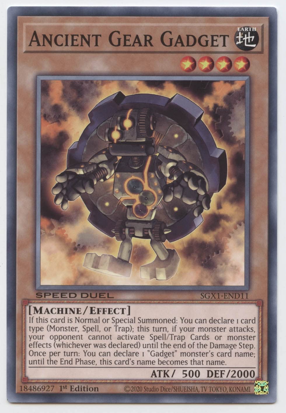 Yu-Gi-Oh! Ancient Gear Hydra Card - LDS1-EN083 Common 1st Edition - Legendary Duelists: Season 1 - View #3