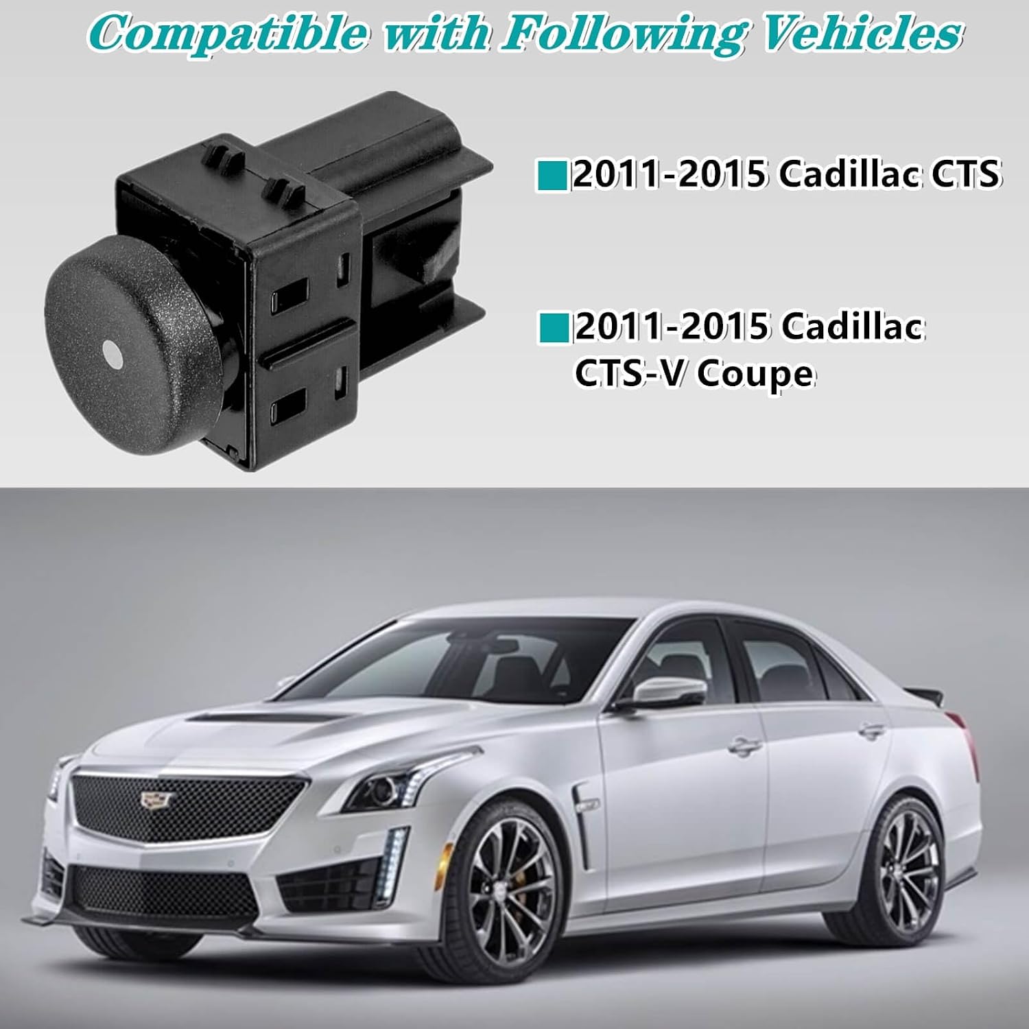 Front Door Lock Switch Front Left and Right Side Fits for 2011-2015 Cadillac CTS CTS-V Coupe,Door Latch Release Switch Replaces 20787026