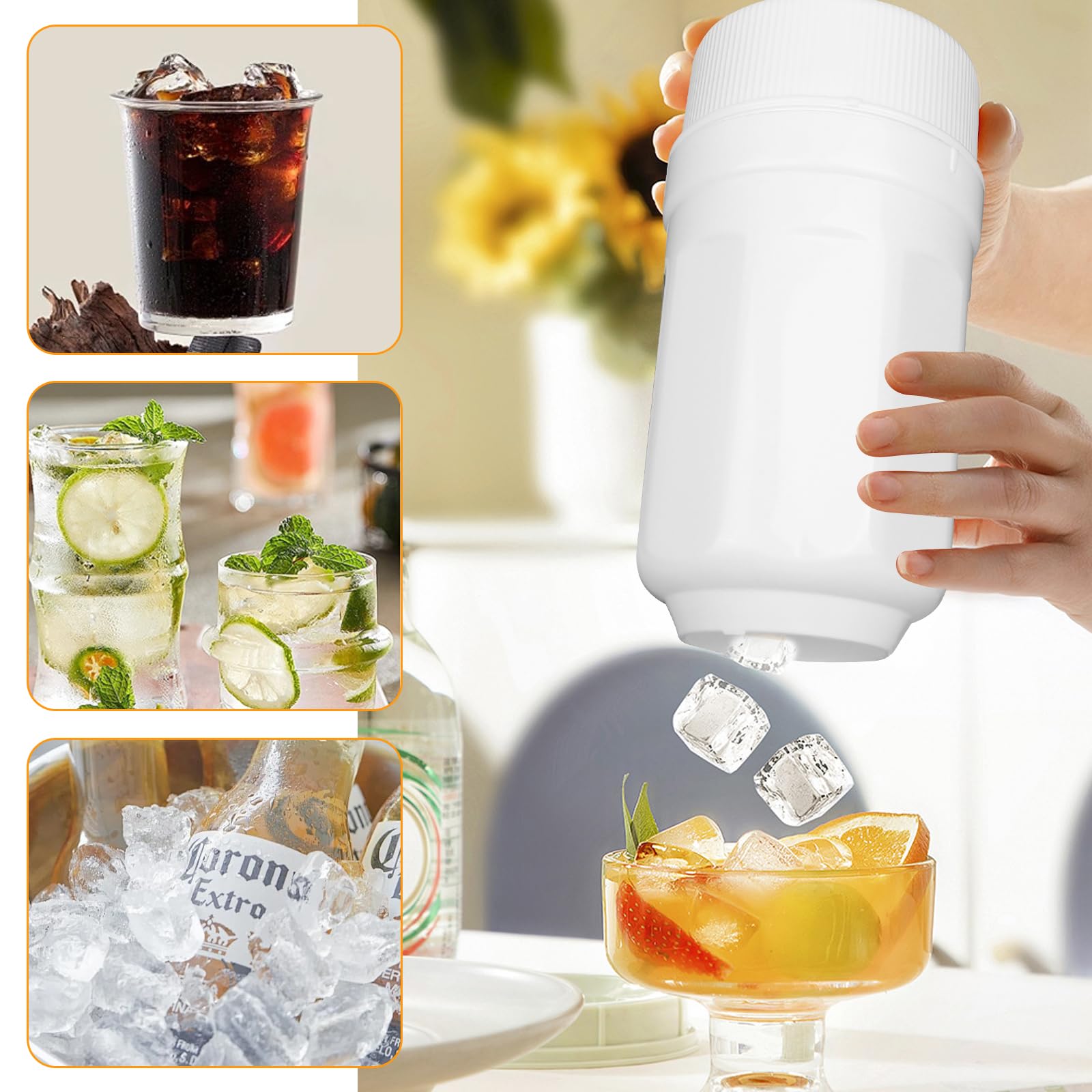 2 Stück Silikon Eiswürfelbehälter Mit Deckel - BPA Frei & Stapelbar