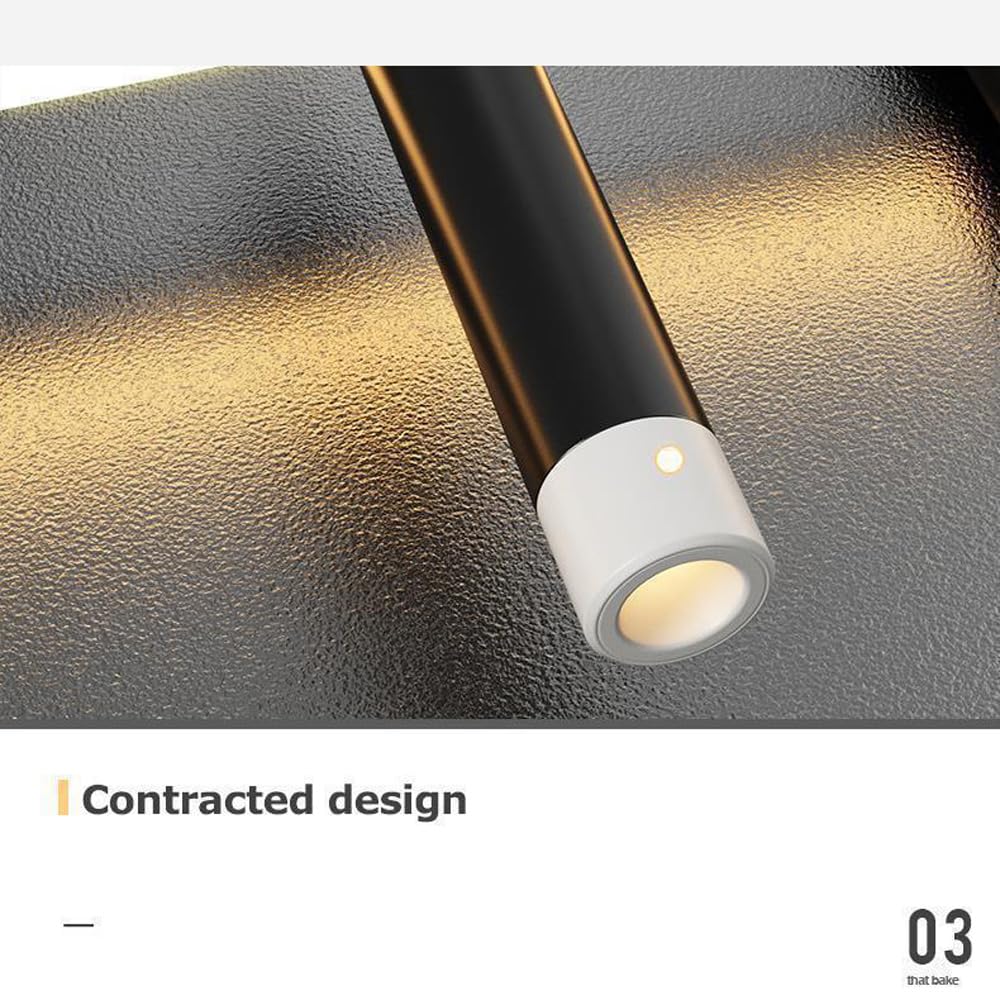 Lustre LED Moderne pour Salle à Manger, luminaire linéaire, Spot Suspendu, Style Nordique, Noir et Blanc, Tube Long, éclairage pour îlot de Cuisine, Restaurant, Salon, lumière Chau