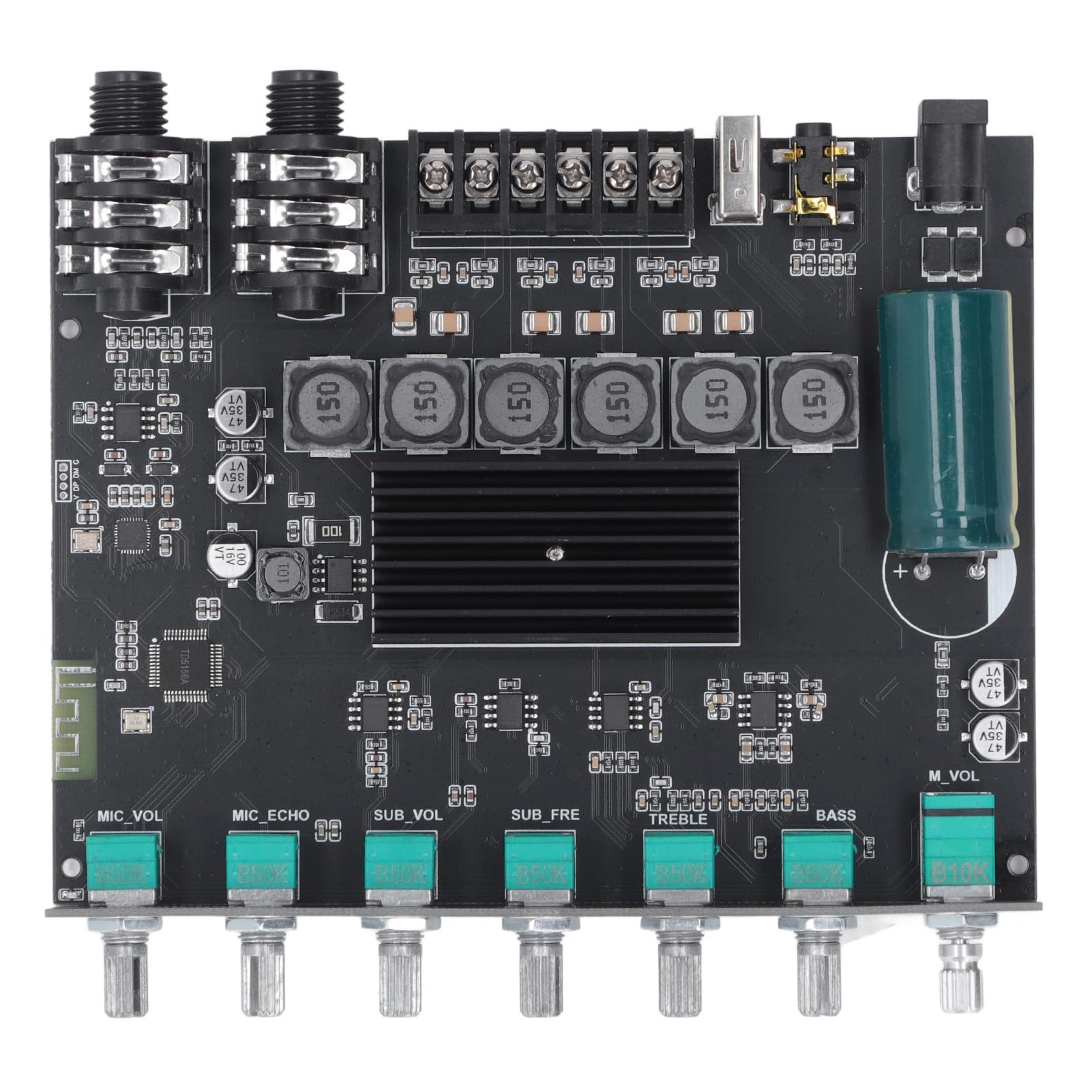 Generic Modulo Amplificatore Bluetooth Ad Alte Prestazioni a 2.1 per gli Appassionati di Musica DC12-24V