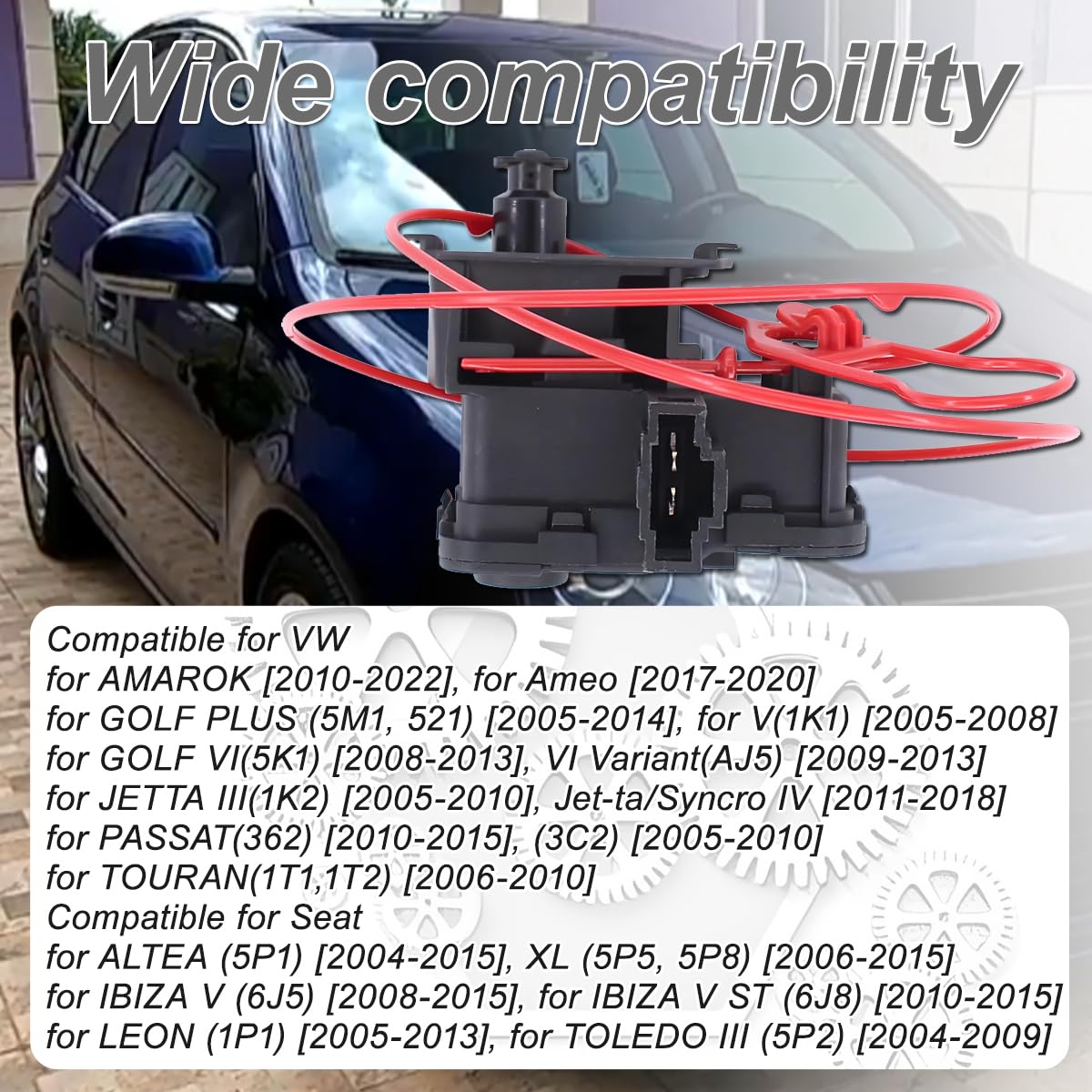 ZAMDOE 8K0862153H Actuador de Bloqueo del Motor Tapa Puerta del depósito de Combustible Coche para Audi A4 S4 A5 Coupe Q5 B8 8R RS4 RS5 S5 SQ5 Allroad Quattro Coupe para VW G-olf T-ouareg