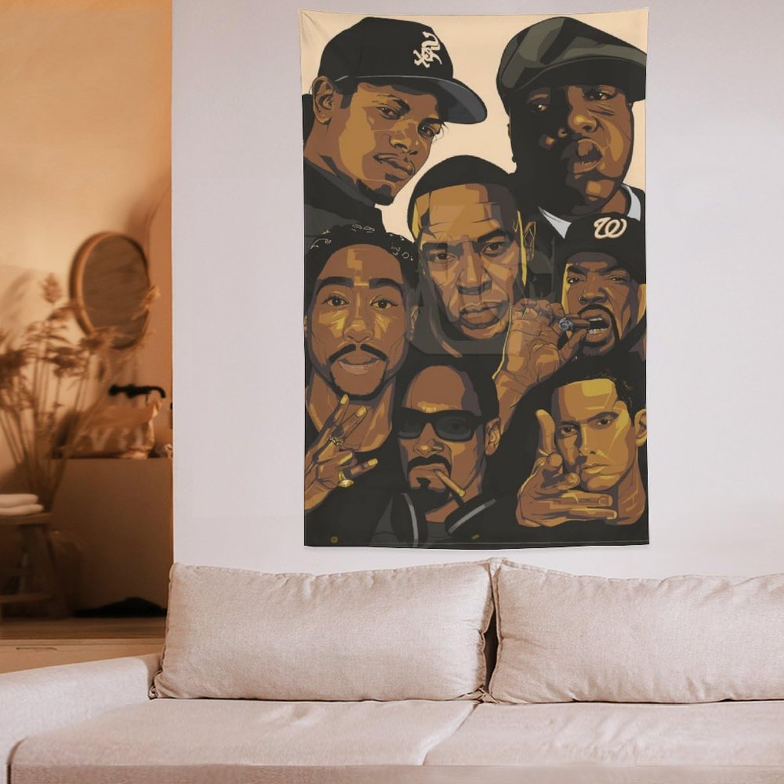 Poster con stampa artistica da parete, motivo: cantante rap, hip hop, tutte le stelle, 152,4 x 228,6 cm