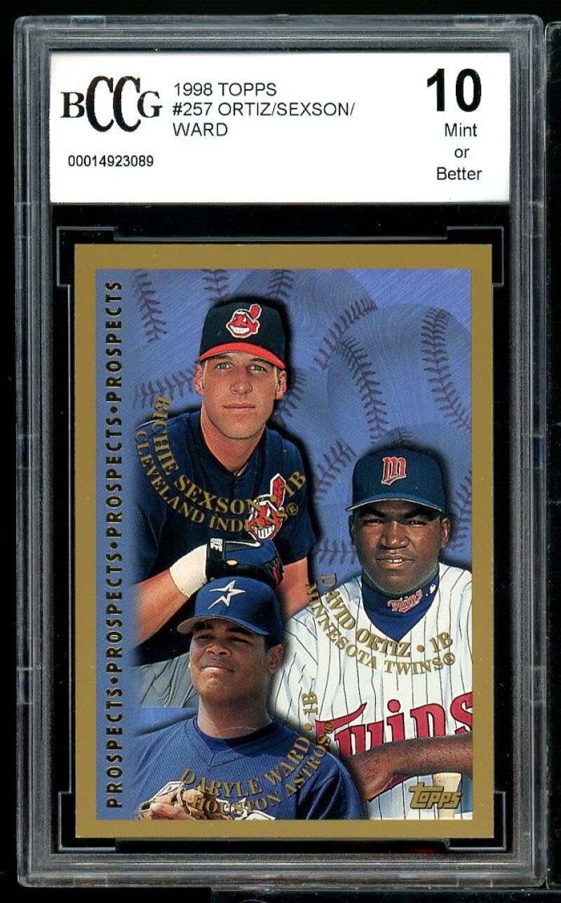 Amazon.com: 1998 Topps #257 David Ortiz Rookie Card BGS BCCG 10