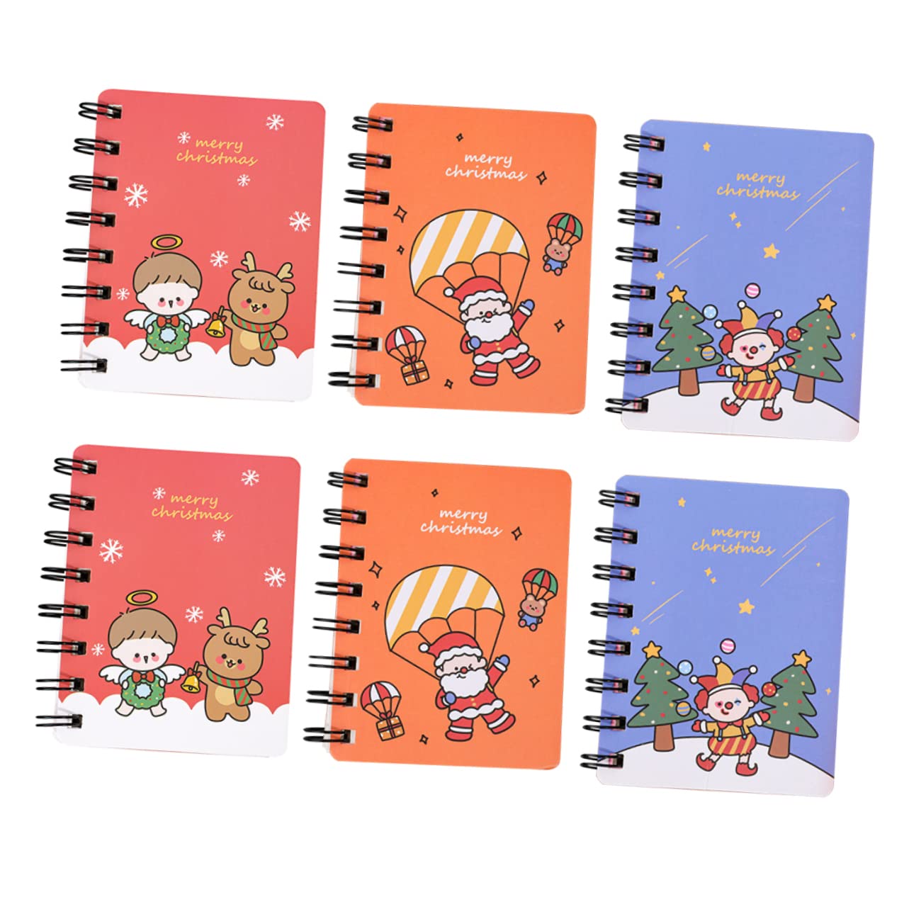 SEWACC 18piezas Libreta De Espiral Para Estudiantes y Oficina Cuadernos De Notas Cubiertas De Cartón Grueso Para Recordatorios y Diario Personal Papelería Portátil Para Navidad y