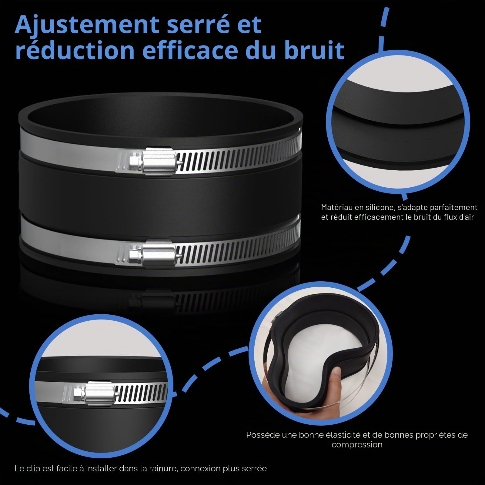 ventilation e ligne Kit,150mm Extracteur d'Air avec régulateur vitesse, filtre à charbon actif, tuyau d'échappement, manchon caoutchouc, système ventilation pour tente culture.