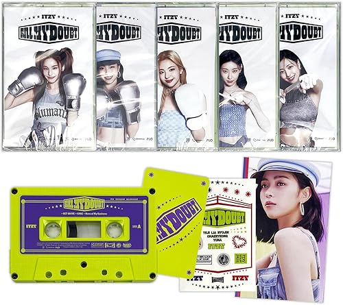 ITZY - KILL MY DOUBT (CASSETTE Ver. - RANDOM) Tape + Booklet + Photocard + Deco Sticker + 2 Pin Button Badges + 4 Extra Photocards
