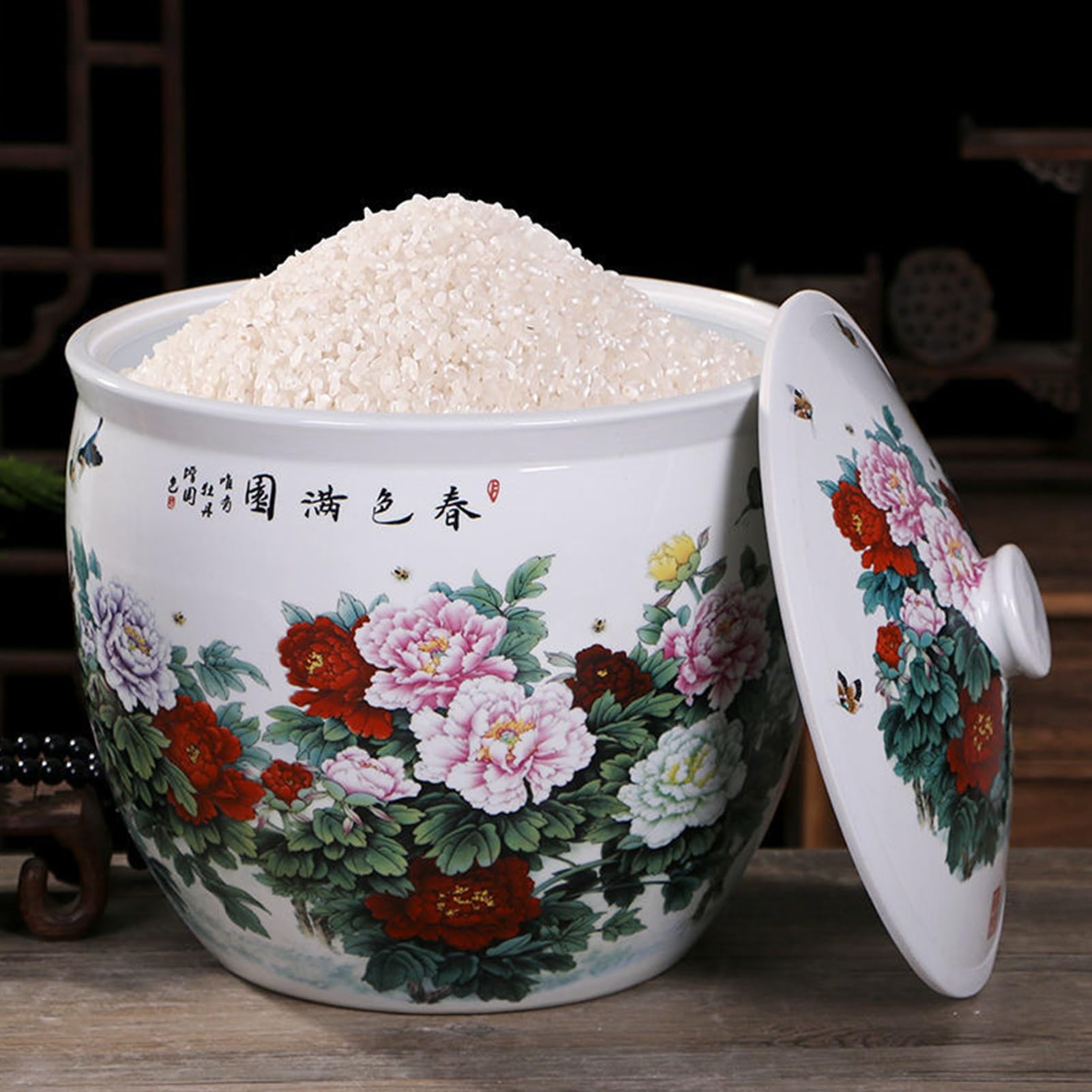 セラミッ 米びつ クライスコンテナ、蓋付き食品保存容器、密閉