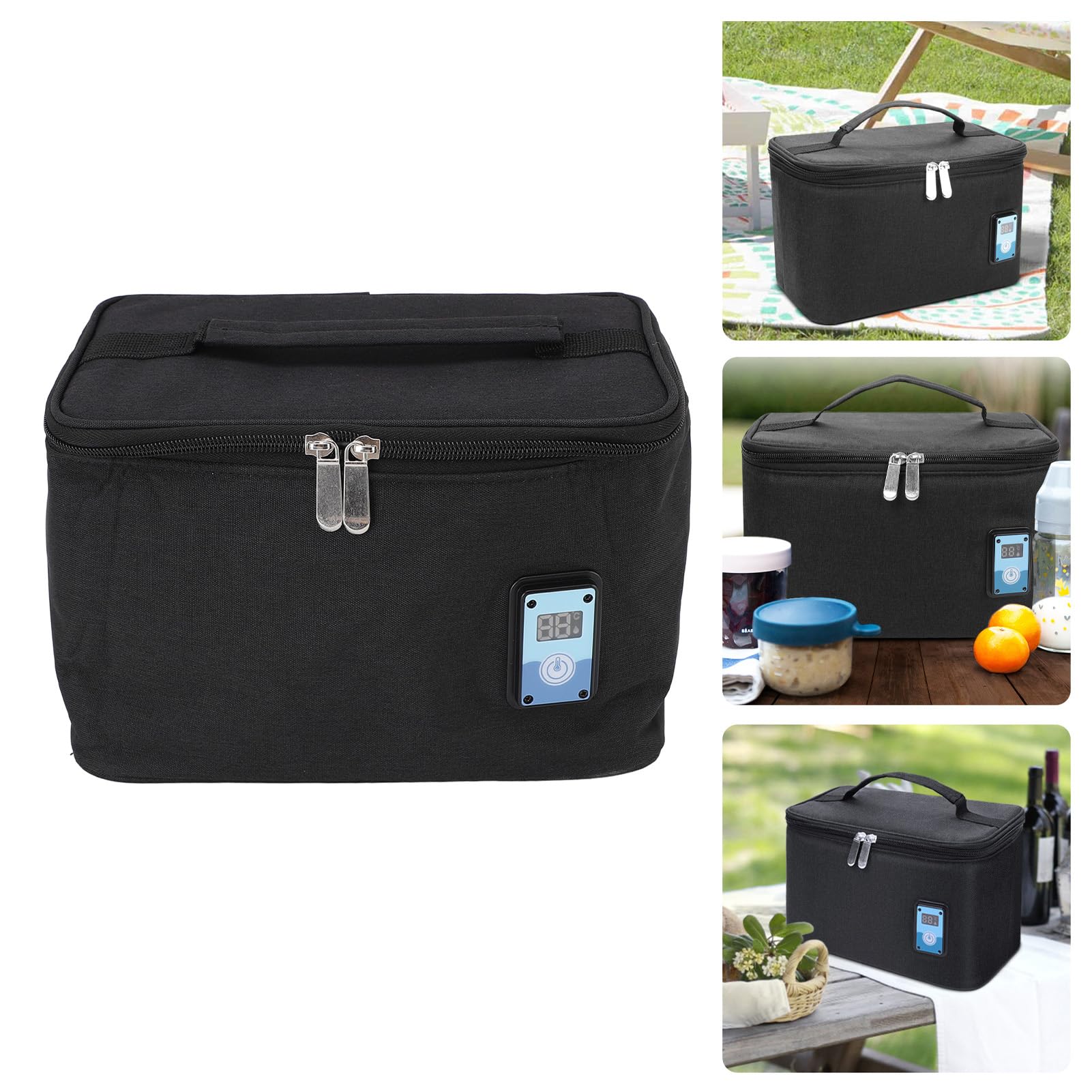Sac Isotherme pour Lait Maternel de 6 800 ML, Design isolé Portable pour Les Voyages et Les Sorties, Tissu Oxford élégant avec Affichage Numérique de la température.