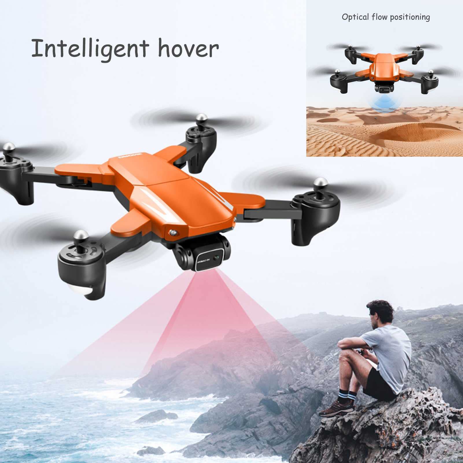 Drony z kamerą dla dorosłych 4K RC Quadcopter with 20 Minutes Flight Time Follow Me Auto Return Home Way-Points Functions Included Carrying Bag for Beginner (Black 3 BATTERIES)