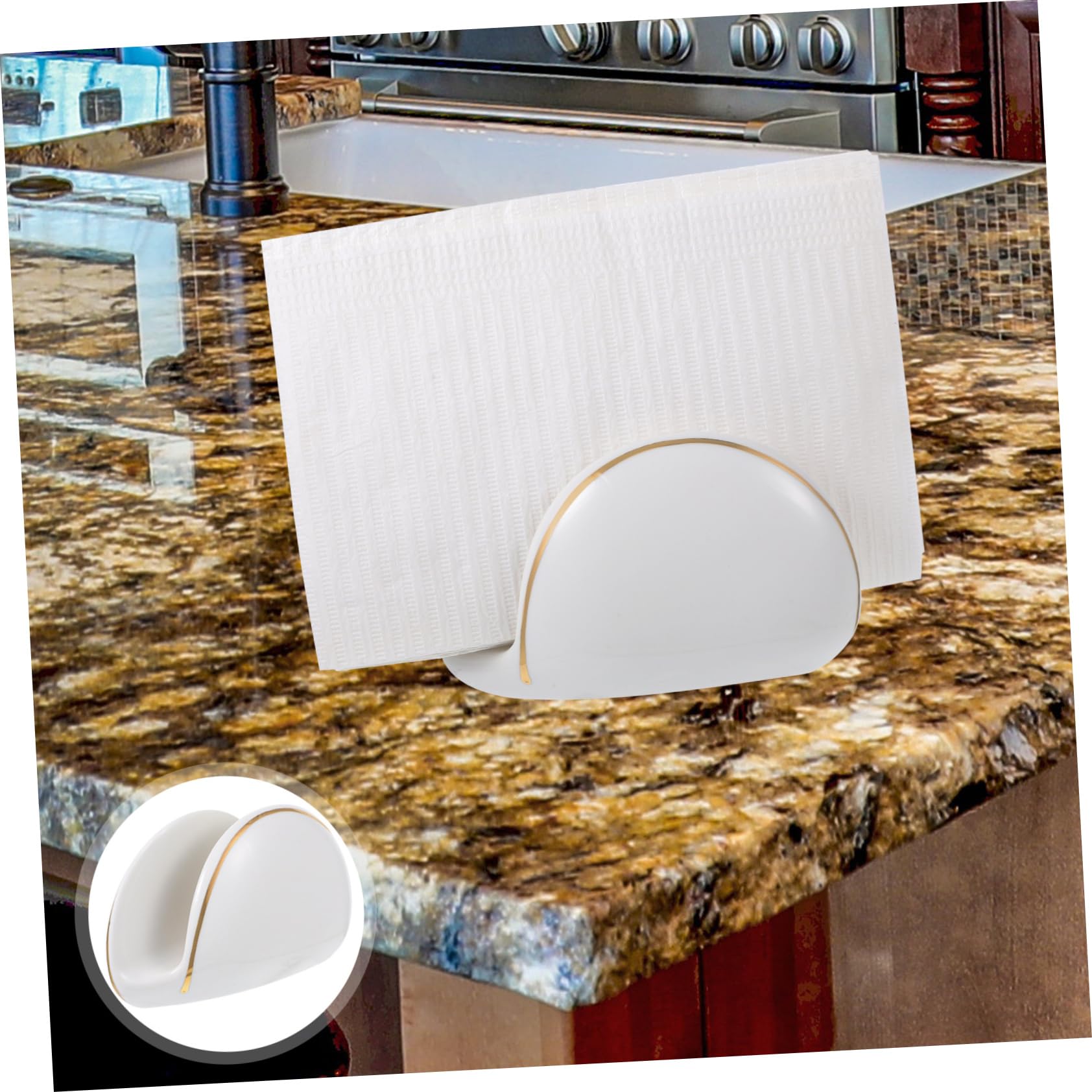 Alipis 3piezas Dispensador De Servilletas De Cerámica Soporte Vertical Para Manteles Cocina Restaurante Bar y Elegante y Funcional Para Decoración De Mesas