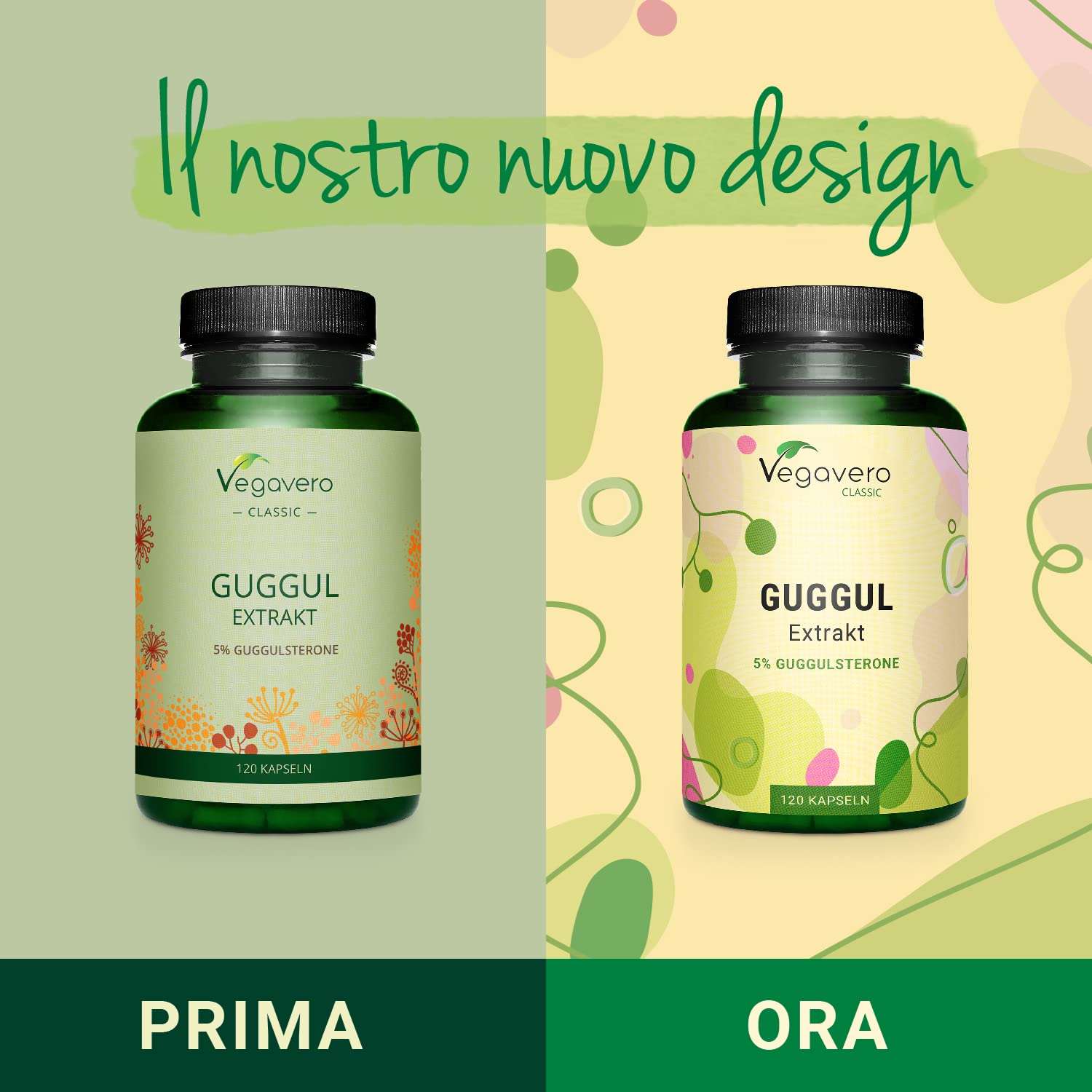 GUGGUL Vegavero® | 7.500 mg (15:1) | 120 capsule | con 5% di Guggulsteroni | Resina di Mirra | Medicina Ayurveda | Vegan