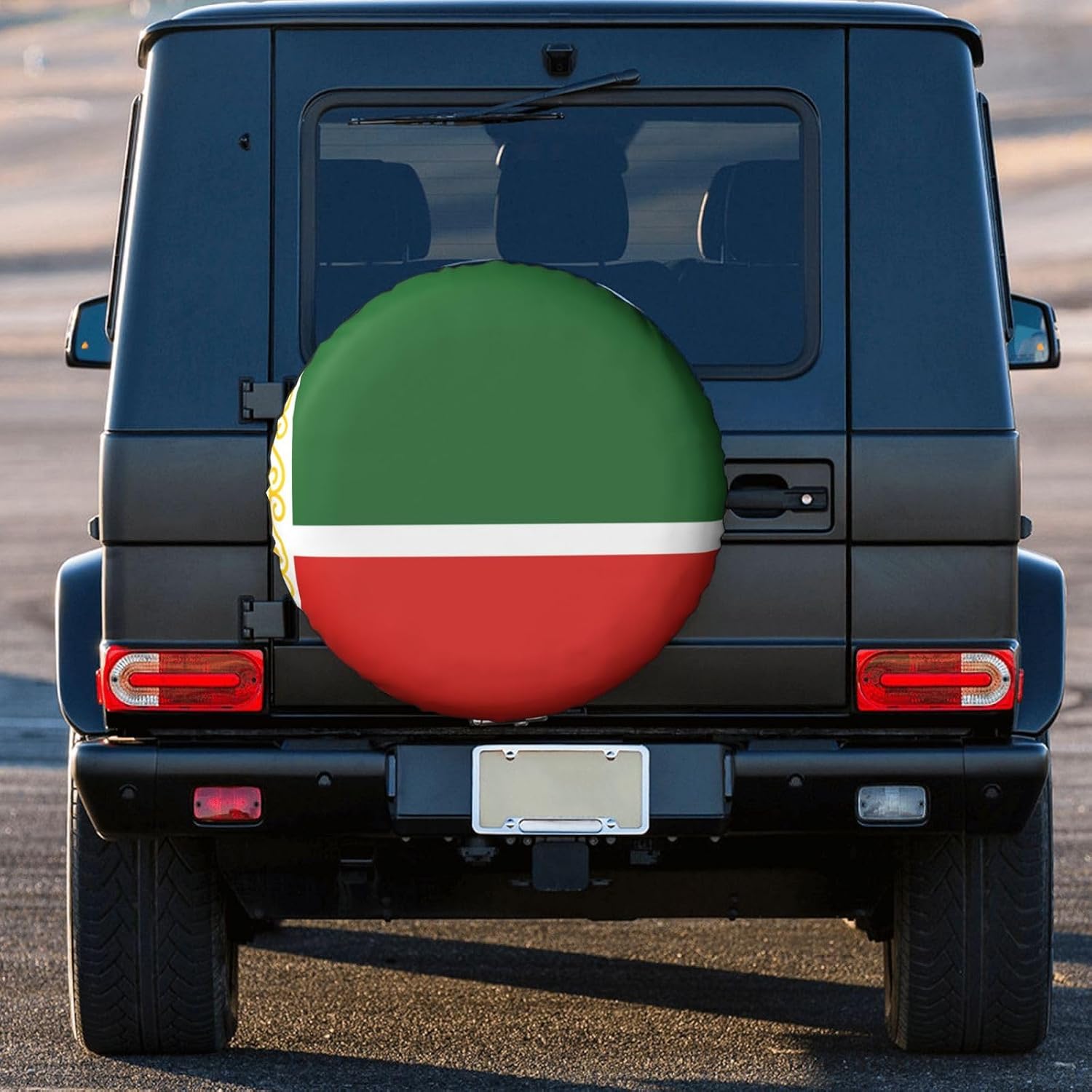 Flag of The Chechen Republic Print Tire Cover Universal Spare Wheel for Trailer Rv SUV Truck Camper Travel Accessories