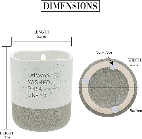 Miniatura 5 de Pavilion Gift Company - I Always Wished for A Daughter Like You - Vela de cera de soja natural con mensaje oculto sorpresa de 10 onzas, aroma a