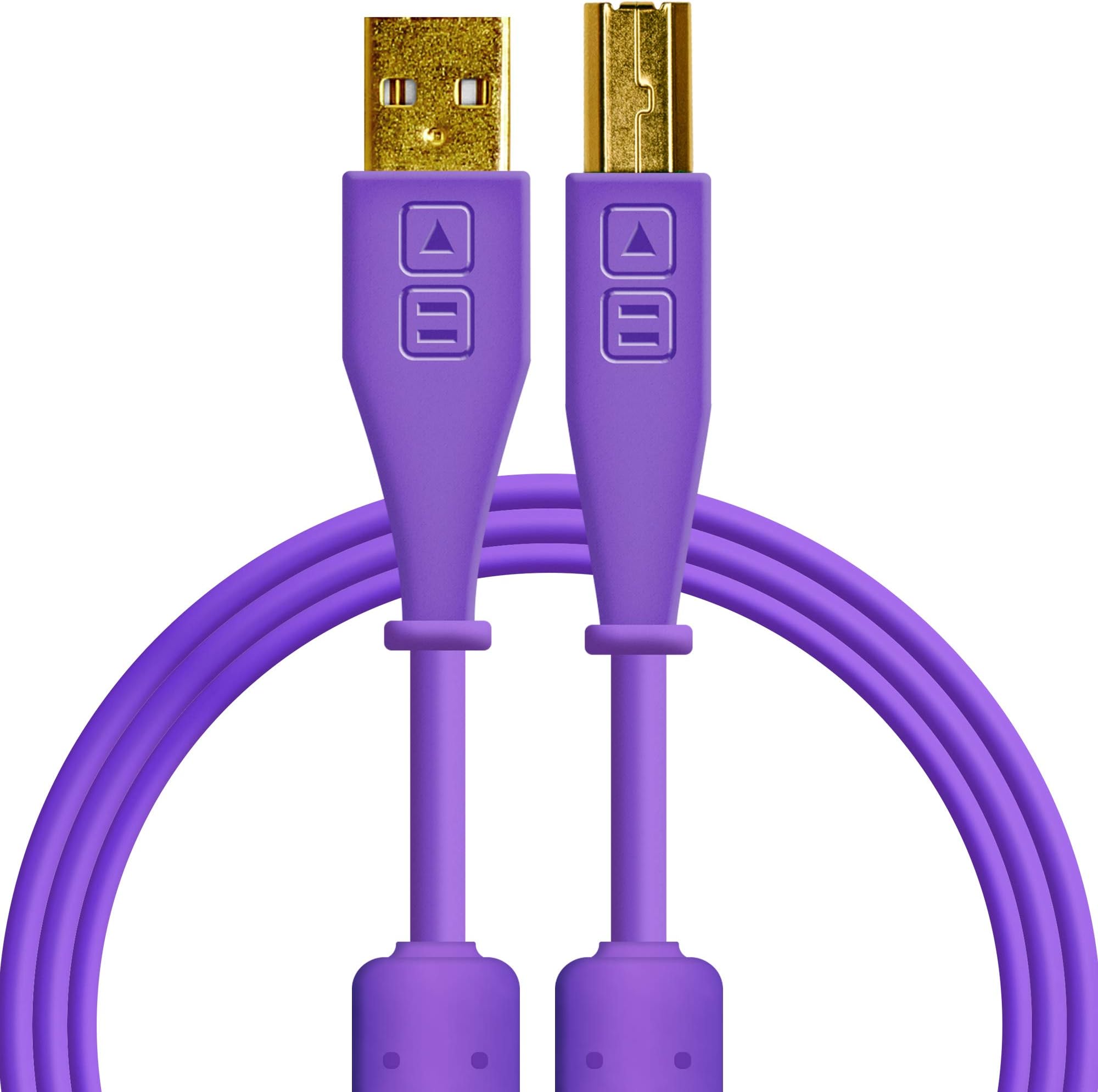 DJ TechTools Chroma Cables: Audio Optimized 1.5M USB-A to USB-B Cable (Purple)