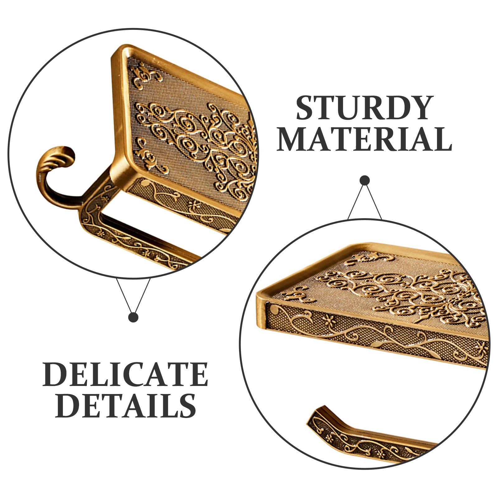 Angoily 2 Unidades Portarrollos de Pared Vintage con Estante y Ganchos para