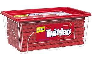 Twizzlers Twists Strawberry Flavored Red Vines Candy Tub