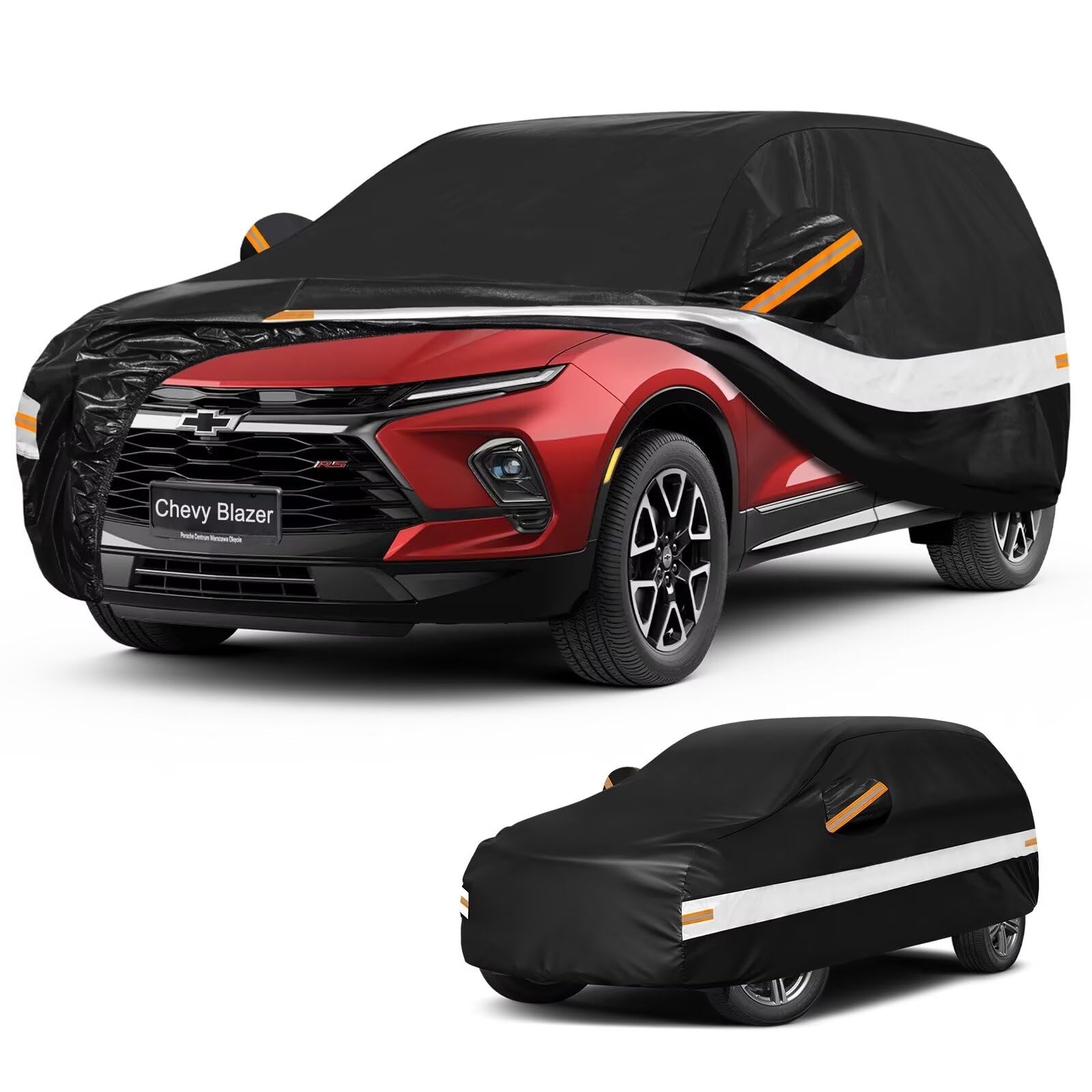 Holthly 10 Layers SUV Car Cover Custom Fit for Chevrolet Chevy Blazer (2019-2026), Waterproof All Weather for Automobiles, Outdoor Full Cover Sun Dust Rain Protection with Cotton. Black