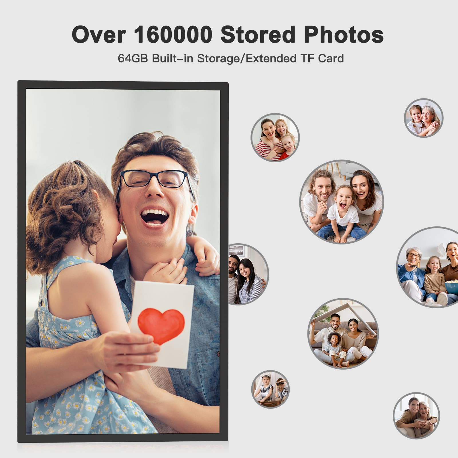 Frameo APP 10 12 13 15 Inch Frame With Touch Screen Share Photos Videos WiFi Digital Photo Picture Frames - WiFi Digital Picture Frame And Touch Screen Digital Frame Price - View #2
