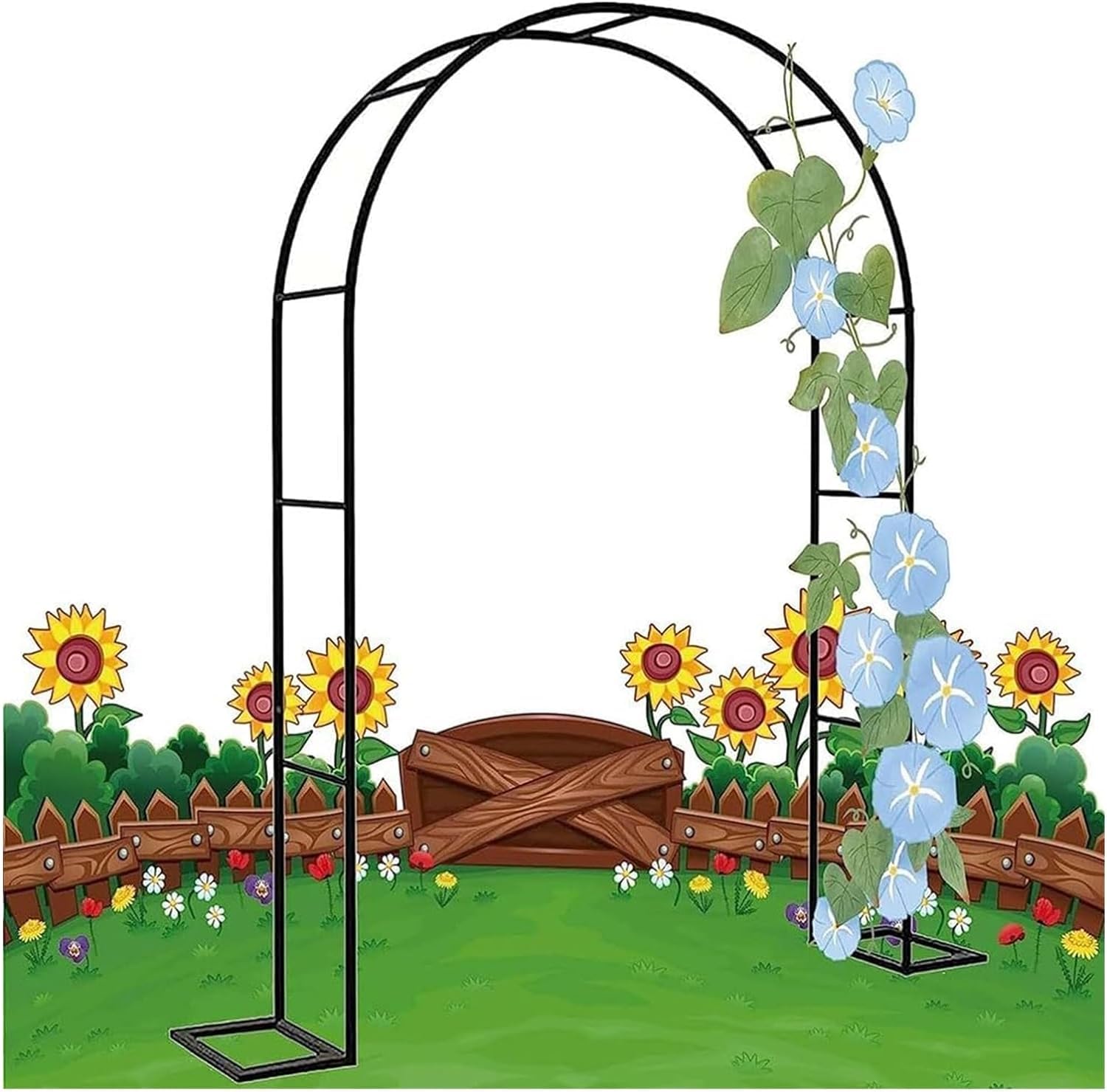 Metal Garden, Tree Garden, Arched Bracket with Base, Black Bracket, Various Arches, Flowers, Climbing Plants(W2M*H2.3M)