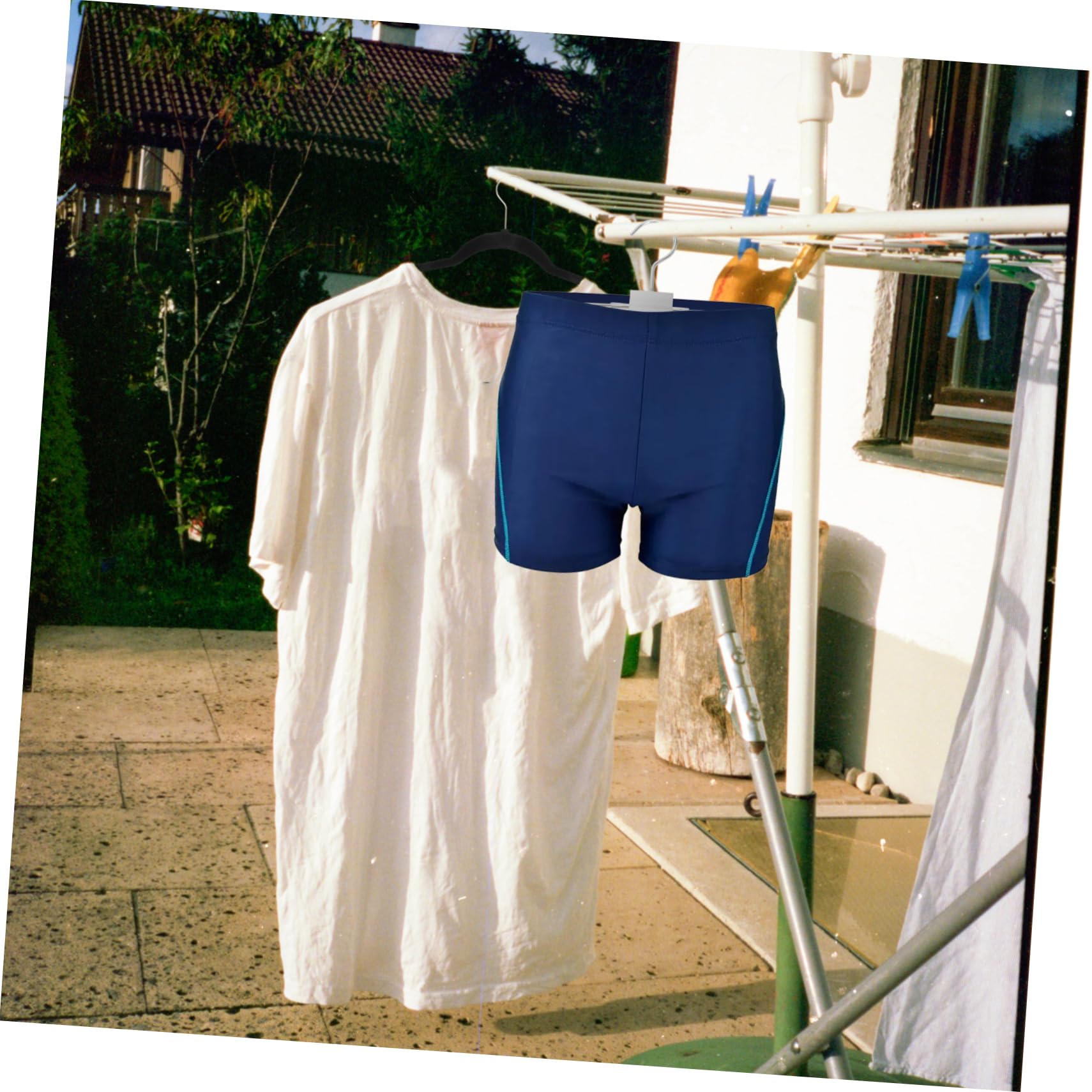 SOLUSTRE Boys and Girls Adult Hangers Swimwear Showing Stand Pants Display Hanger Stainless Steel Rack Swimwear Drying Rack for Shop Artistic Display