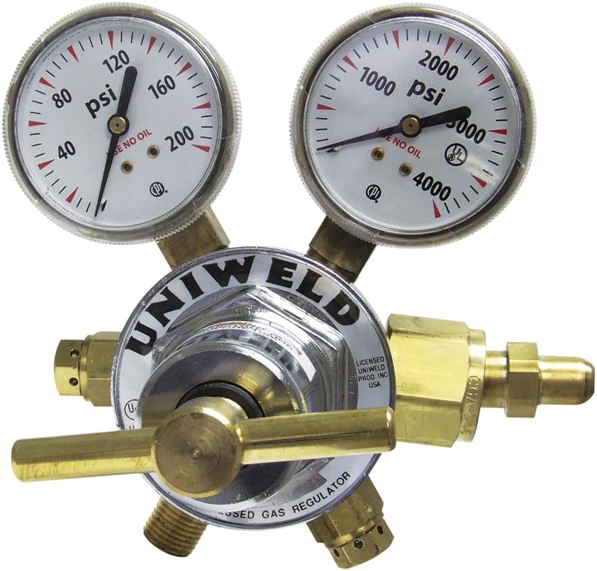 Crеаtіvе Prоduсt Uniweld RHT8018 Medium/Heavy Duty Two Stage Air Regulator with CGA346 Inlet