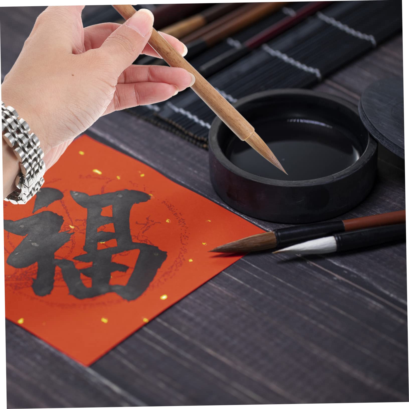 Uonlytech 5 Set Pennello Calligrafico Per Calligrafia Pennello Multi Per Strumento Scrittura Per Principianti E Appassionati 3 Pezzi * 5